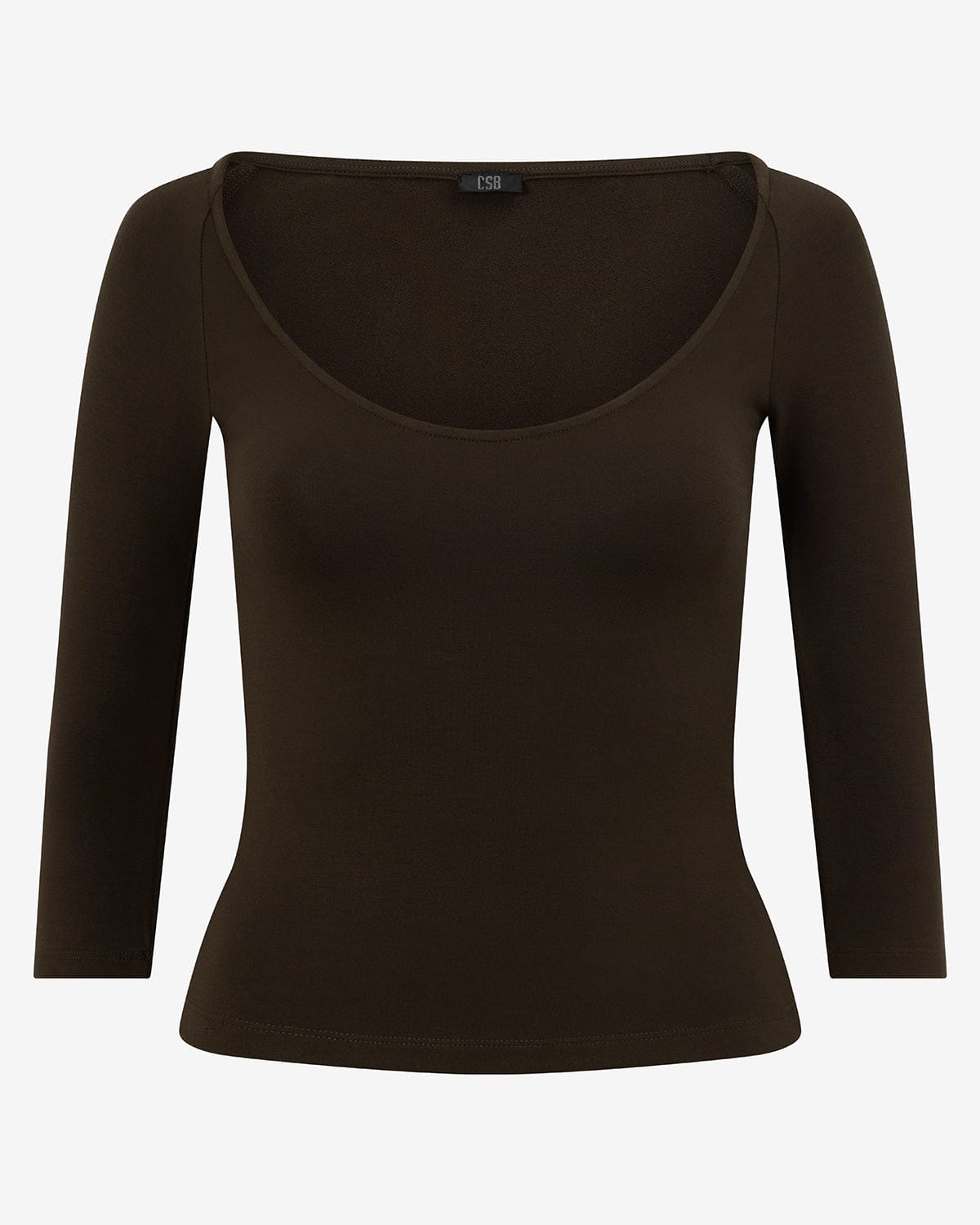 3/4 Sleeve Top | Dark Chocolate