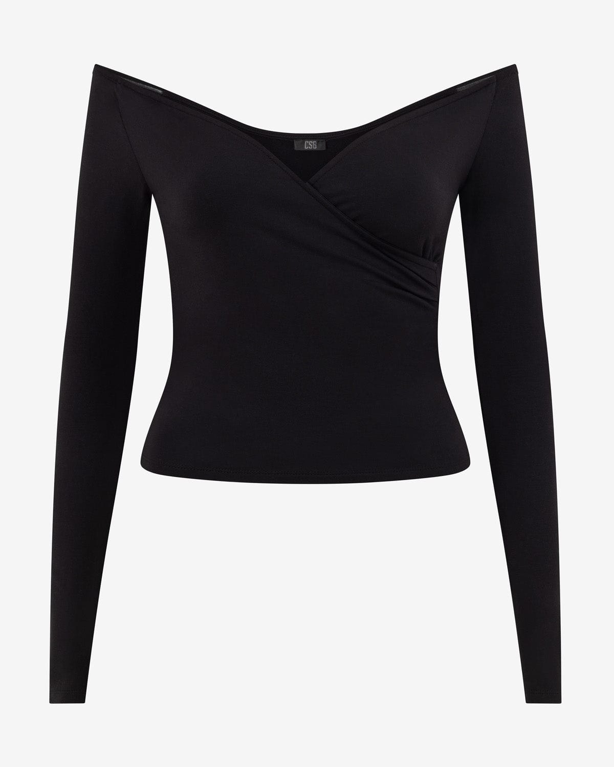 Off Shoulder Wrap Top | Black
