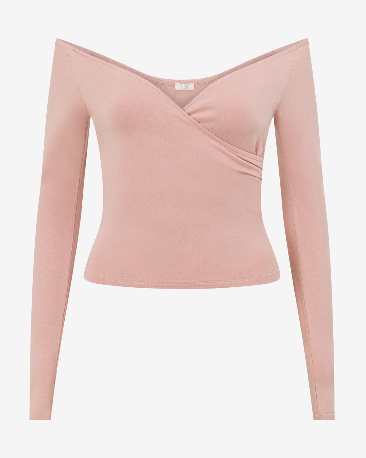 Off Shoulder Wrap Top | Dusty Pink