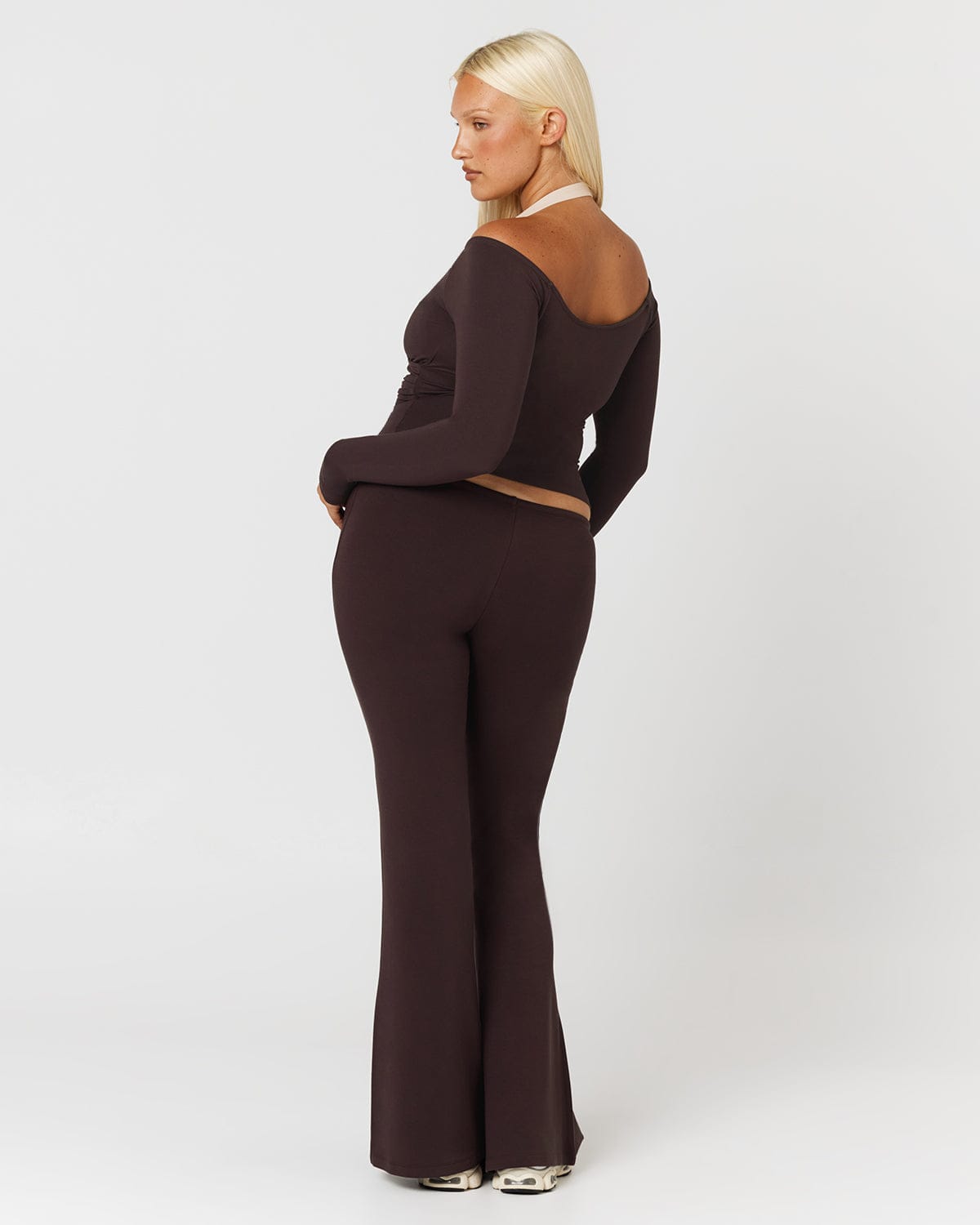 Drawstring Flare Pants | Espresso