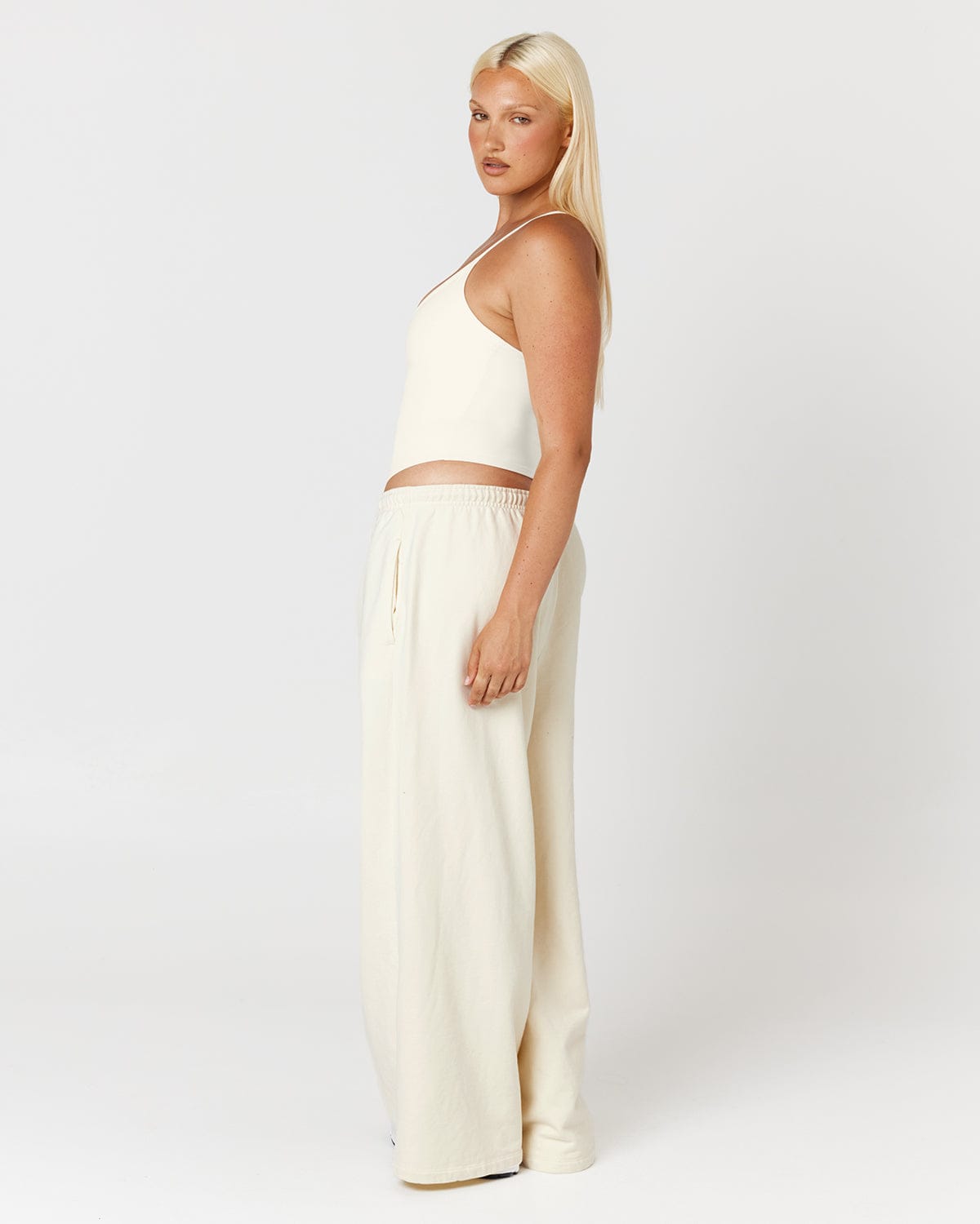 Wide Leg Sweatpants | Milk
