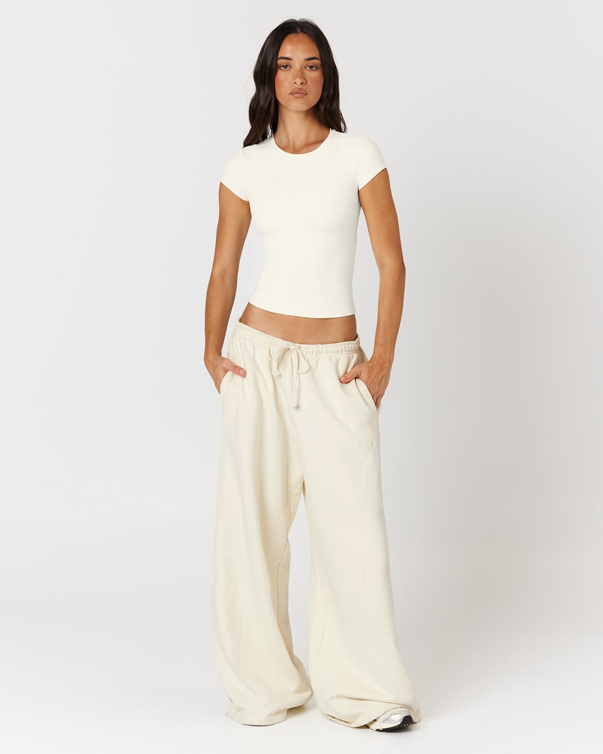 Wide Leg Sweatpants | Milk