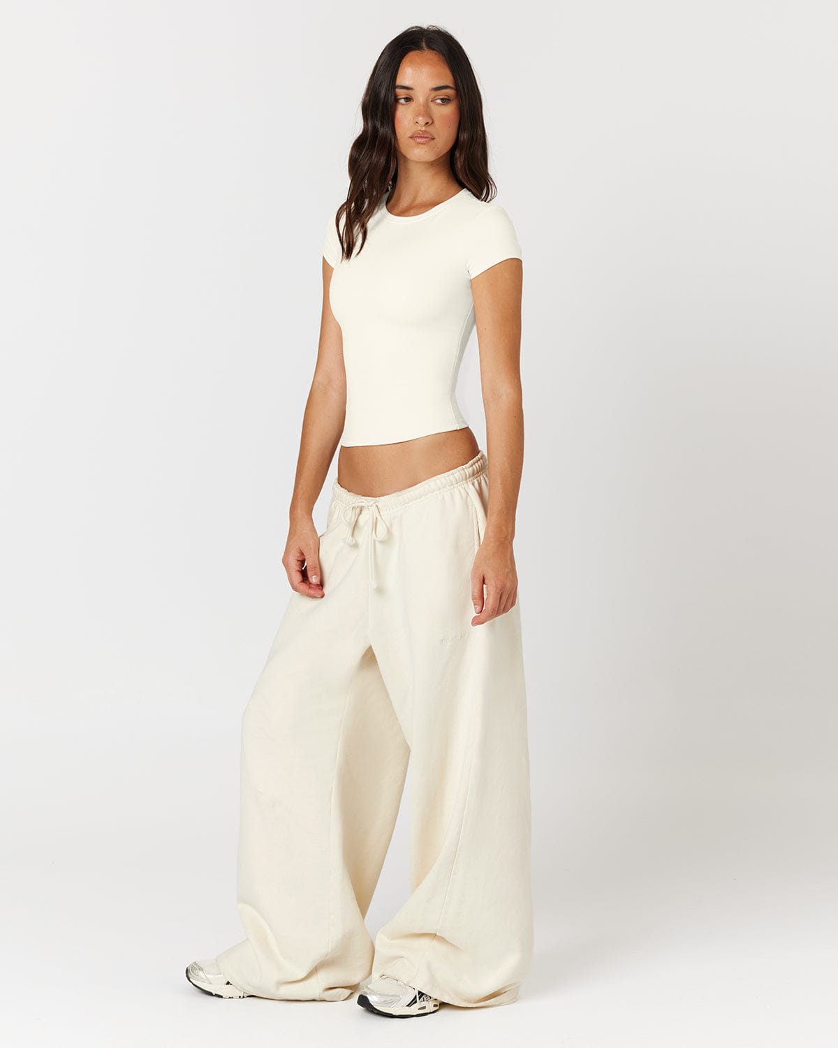 Wide Leg Sweatpants | Milk