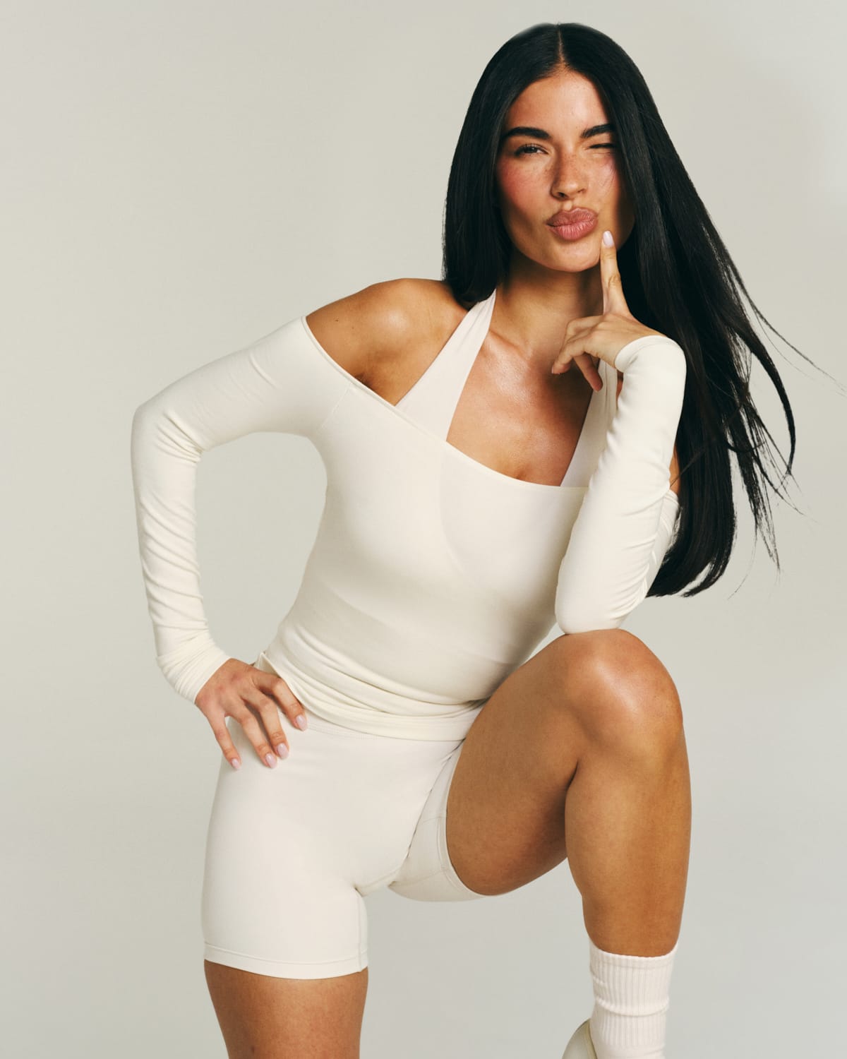 Off Shoulder Leisure Top | Vanilla