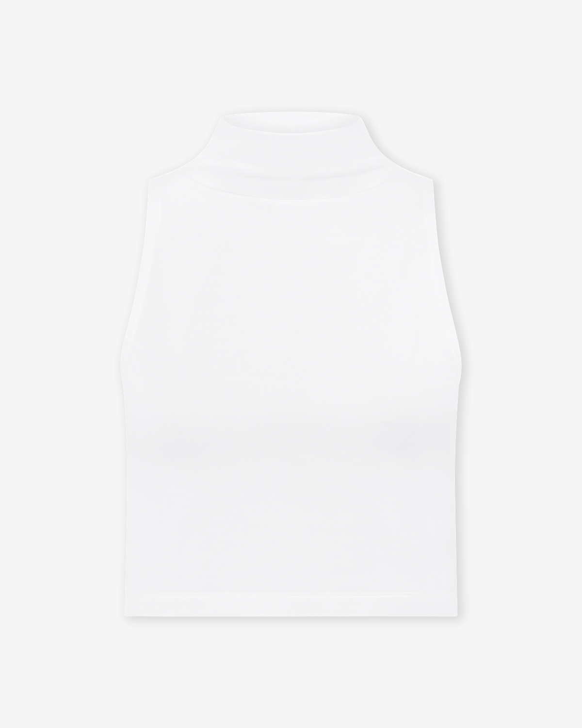 Turtle Neck Tank | White