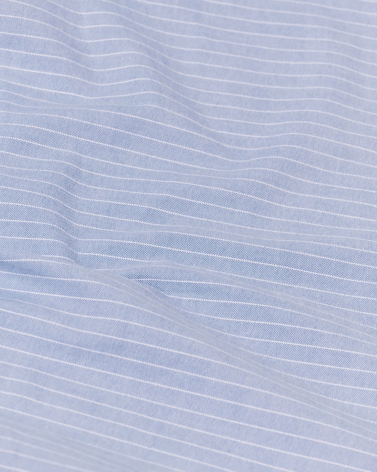 Stripe Oversized Button Up Shirt | Dusty Blue
