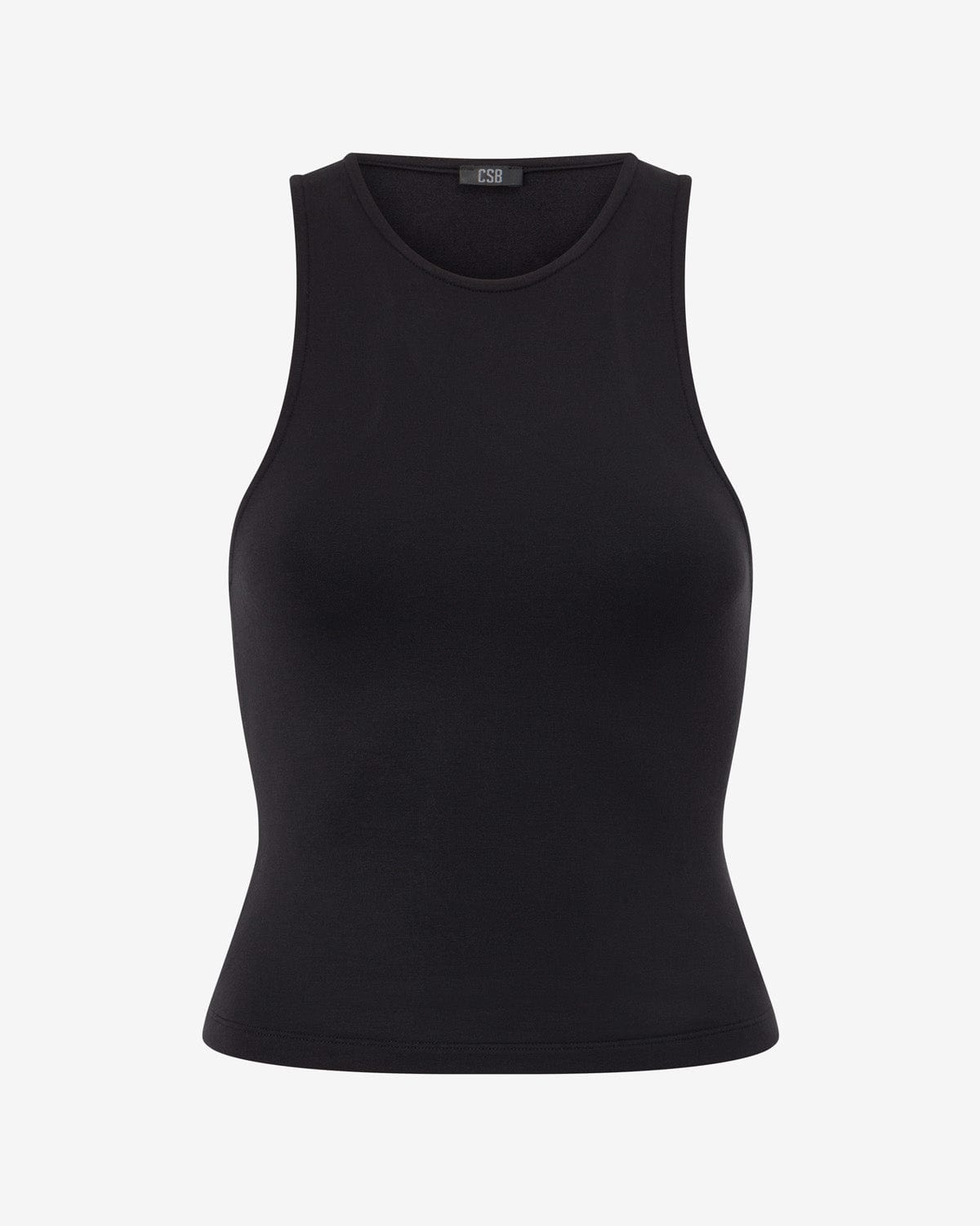 Longline High Neck Tank | Black