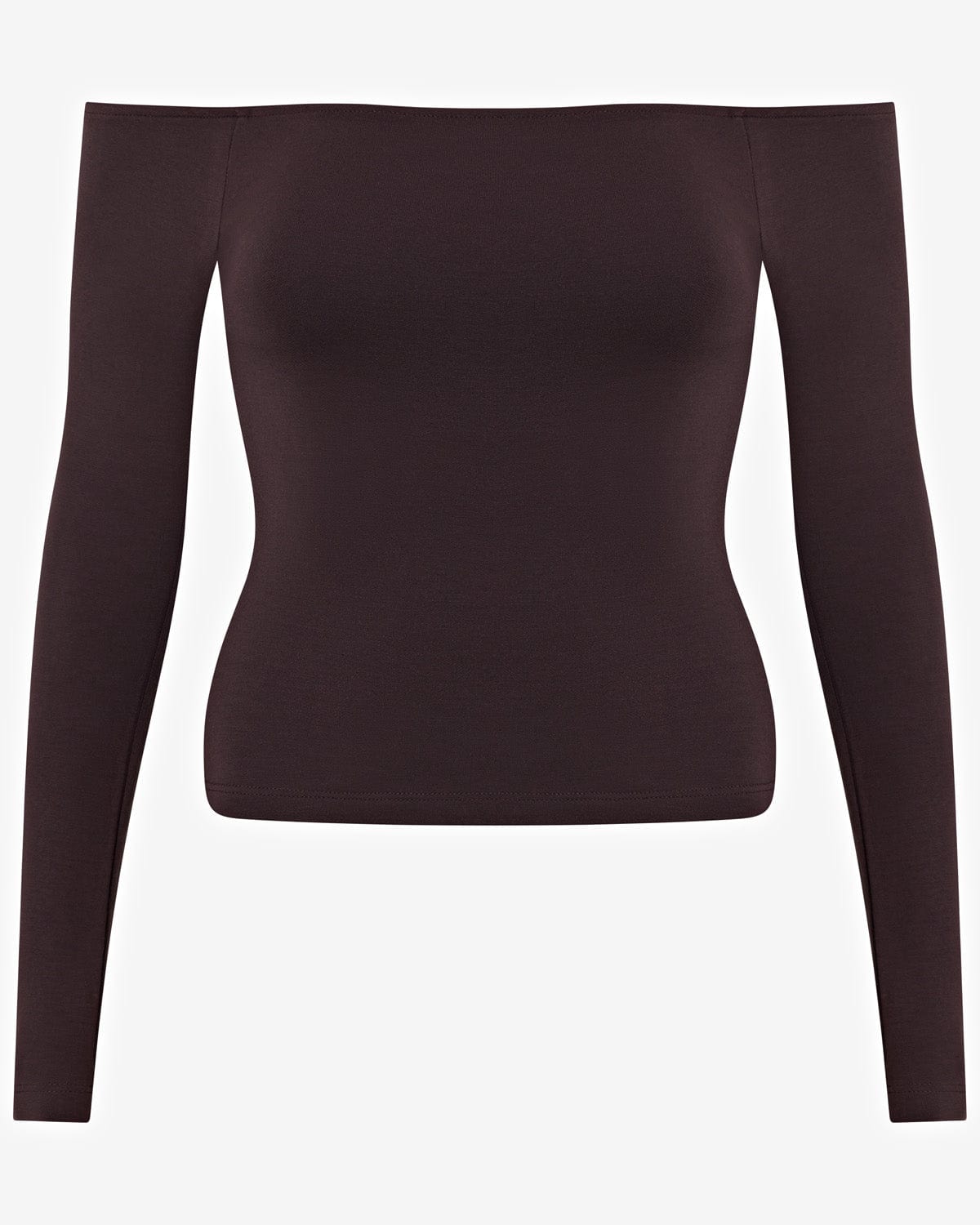 Off Shoulder Leisure Top | Espresso