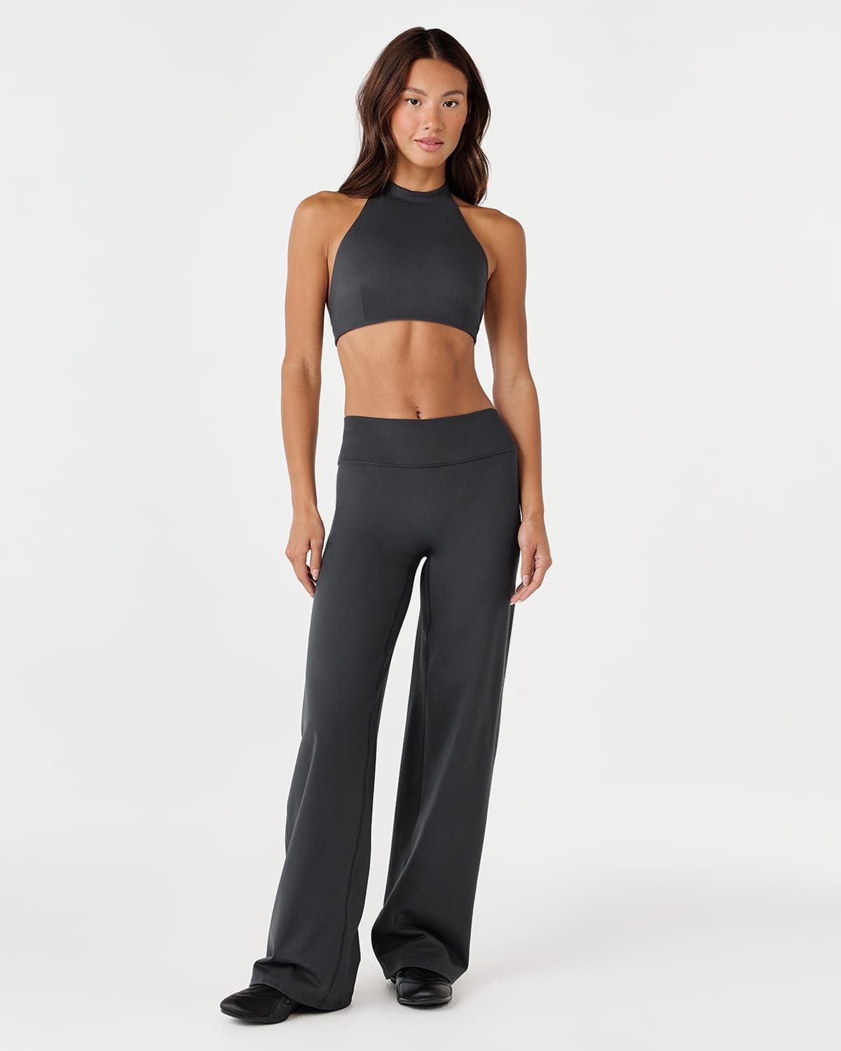 Serenity Soft Mid Rise Straight Leg Pants | Shadow