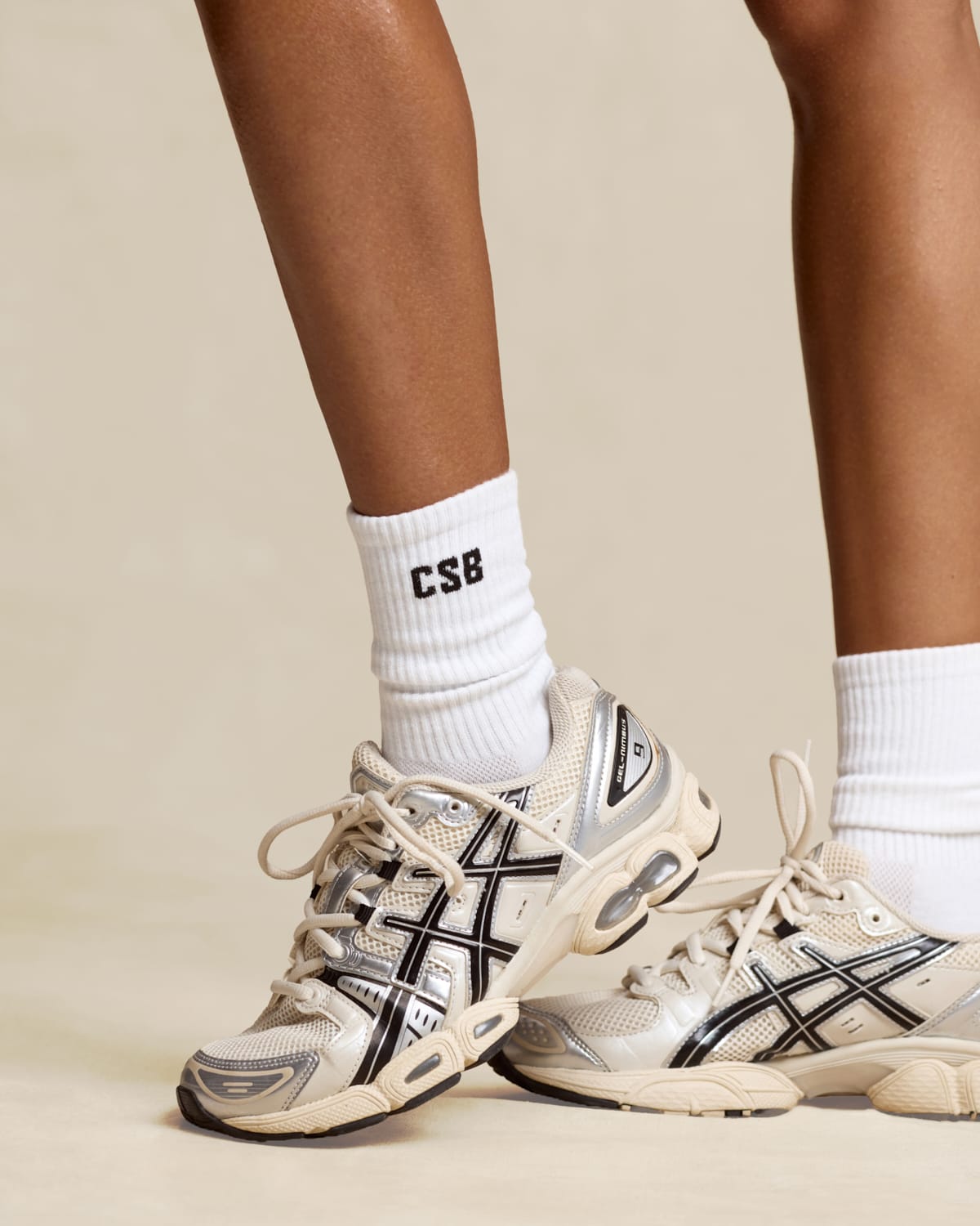 CSB Crew Socks | White