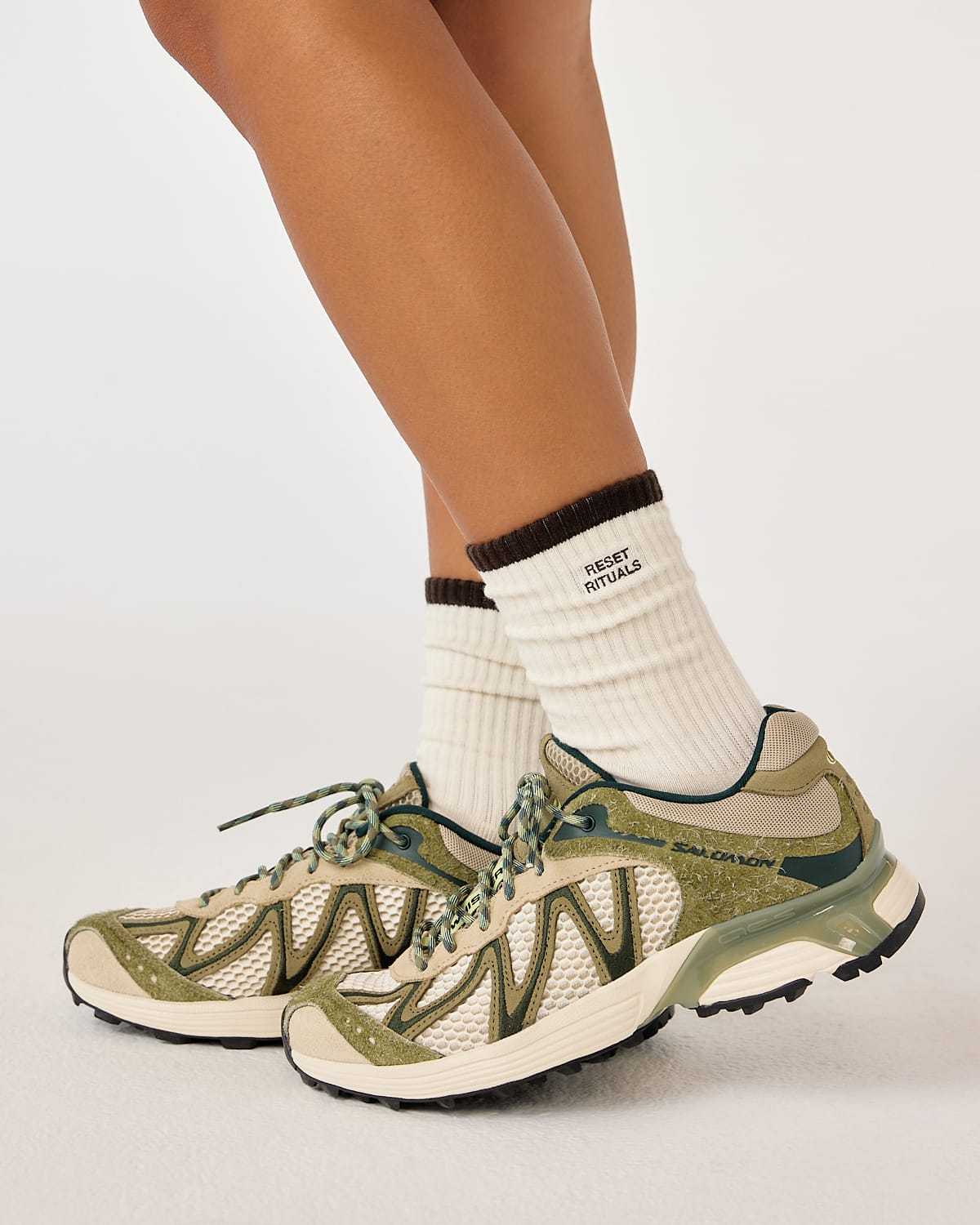 Reset Rituals Crew Socks 2PK | Cream