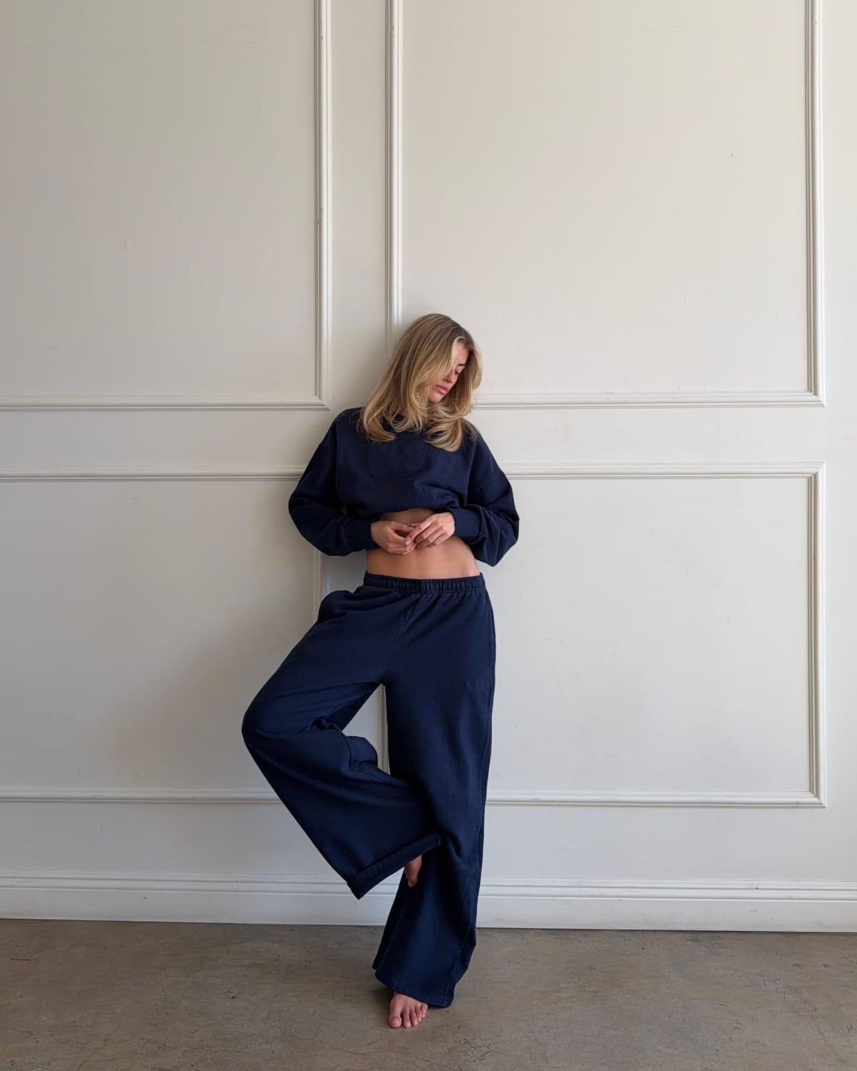 Straight Leg Sweatpants | Navy
