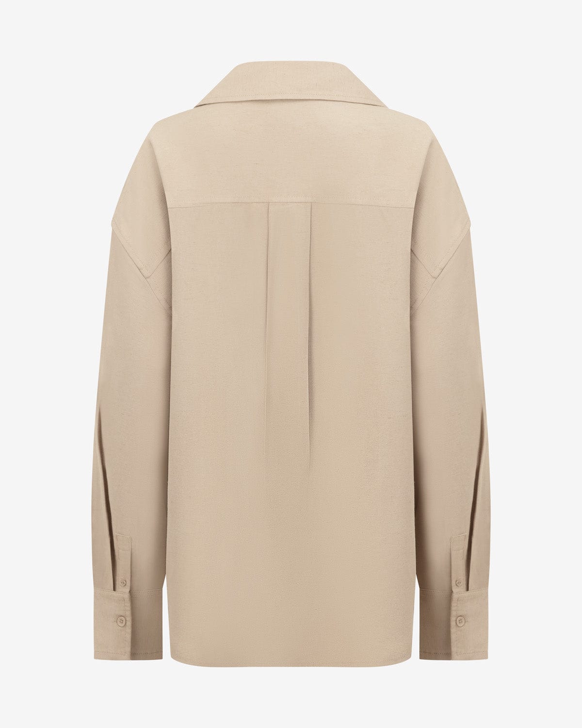 Oversized Long Sleeve Button Up Shirt | Fawn