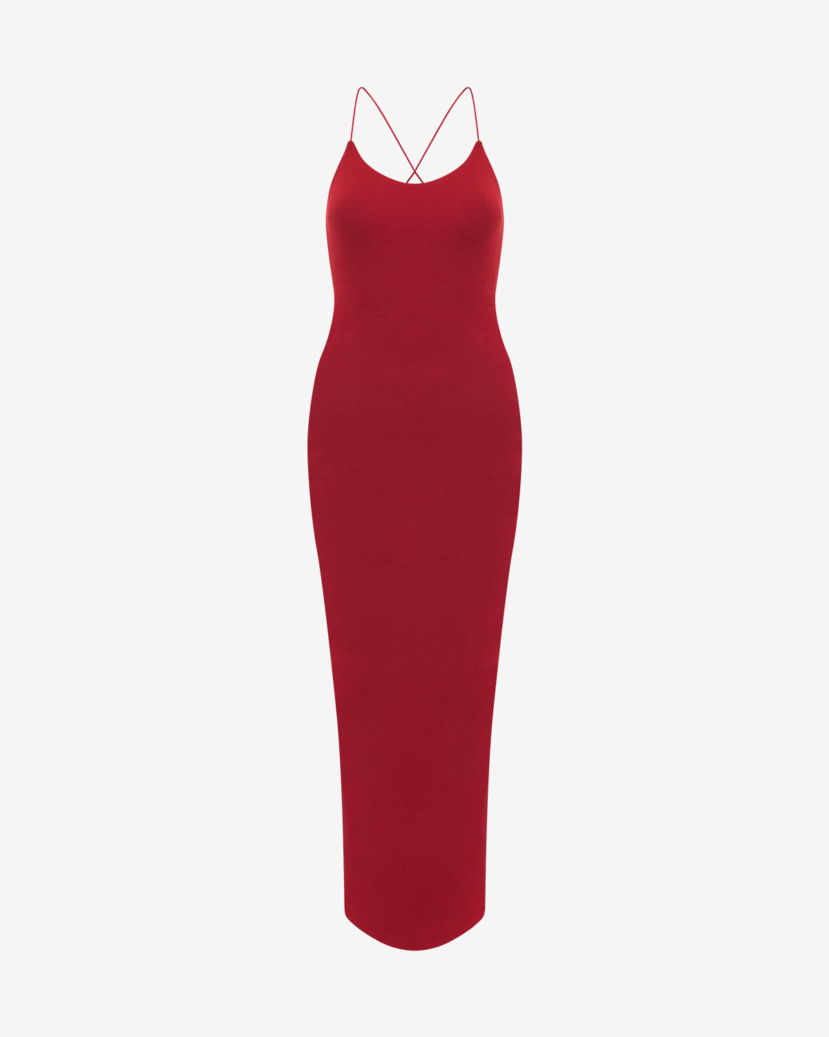 Open Back Rib Maxi Dress | Cherry