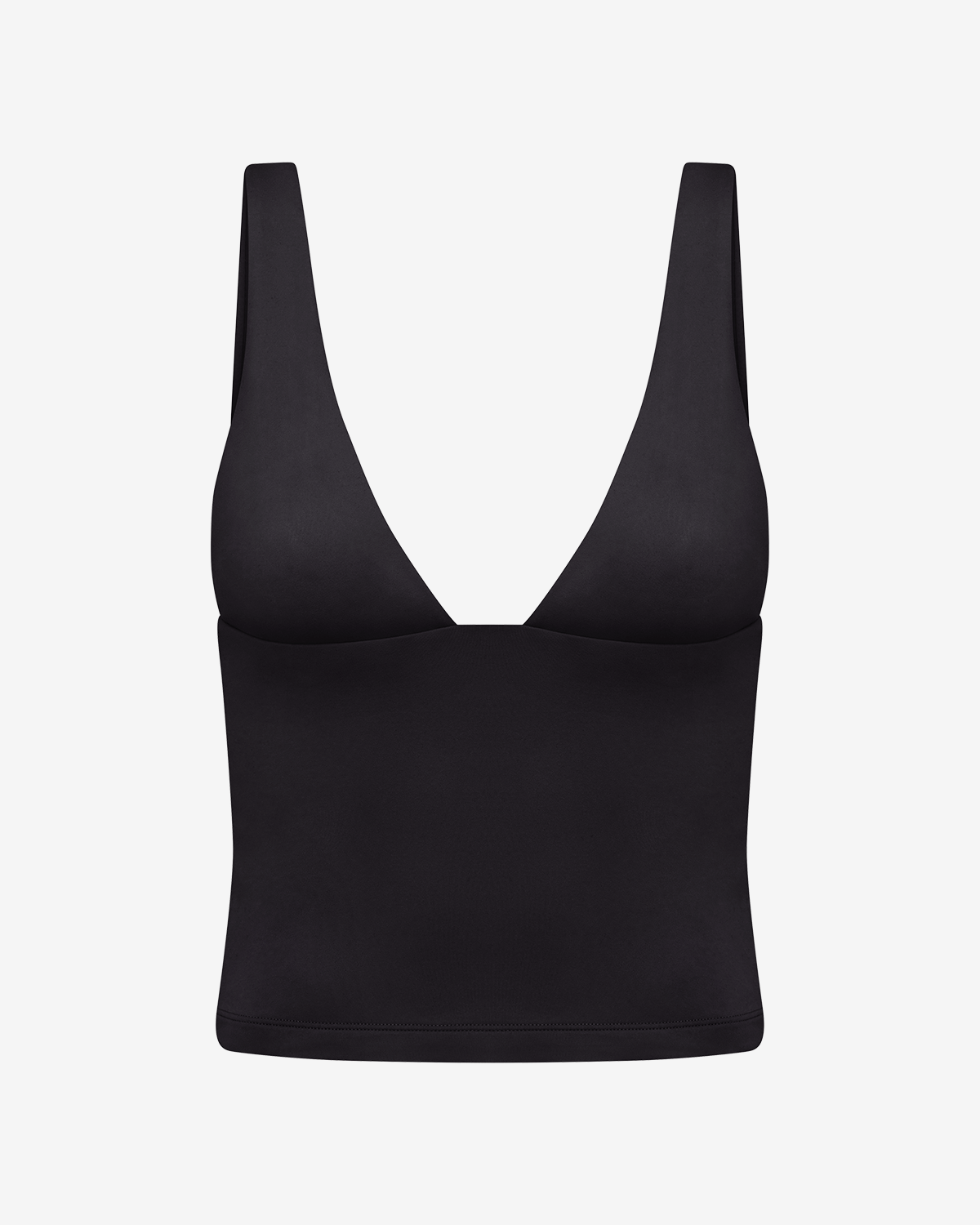 Serenity Plunge Longline Tank | Black