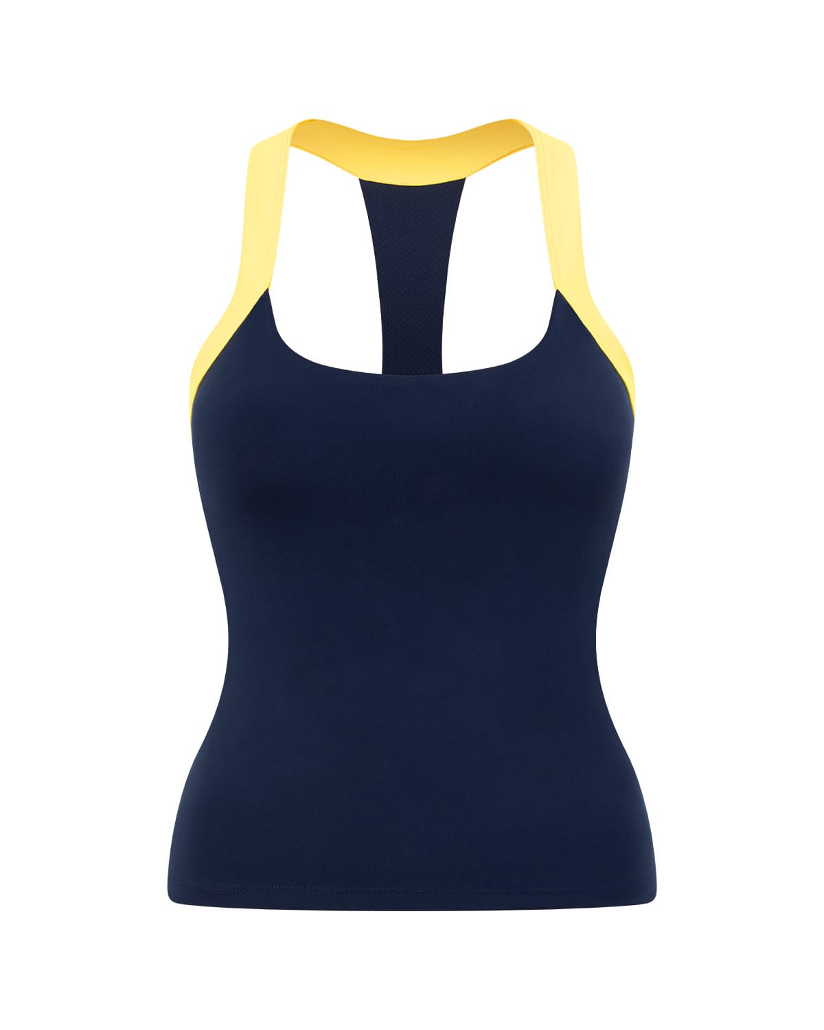 Serenity Soft T-Racerback Tank | Navy Two Tone