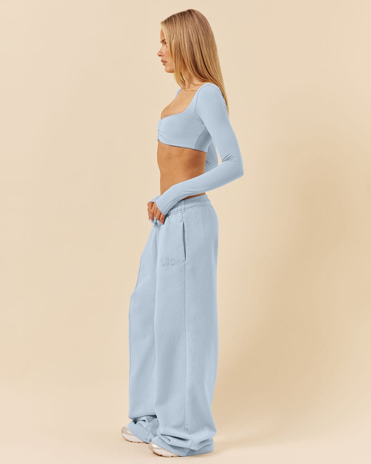 CSB Wide Leg Sweatpant | Dusty Blue