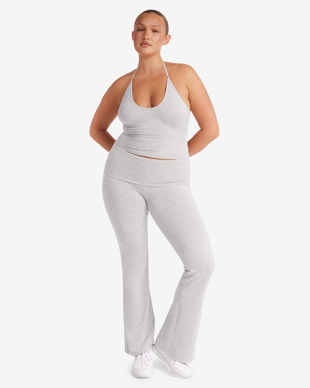 Jersey Flare Pant | Light Grey