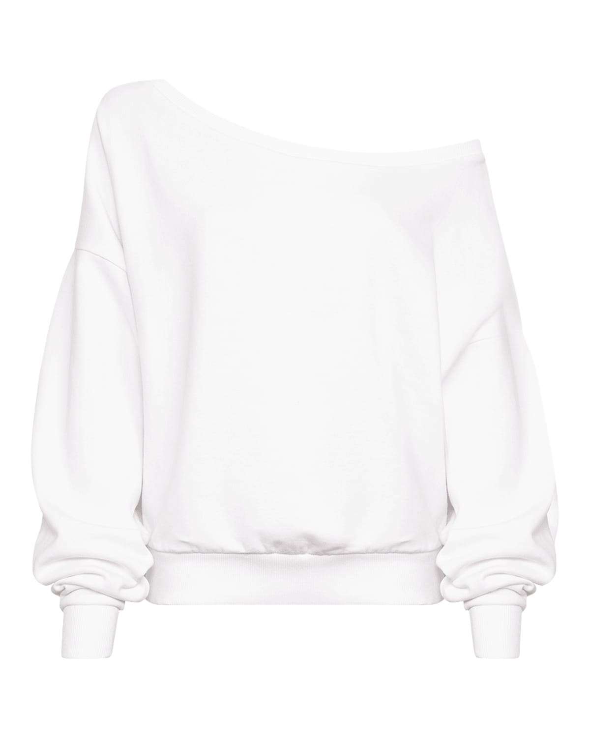 Off Shoulder Sweatshirt | White