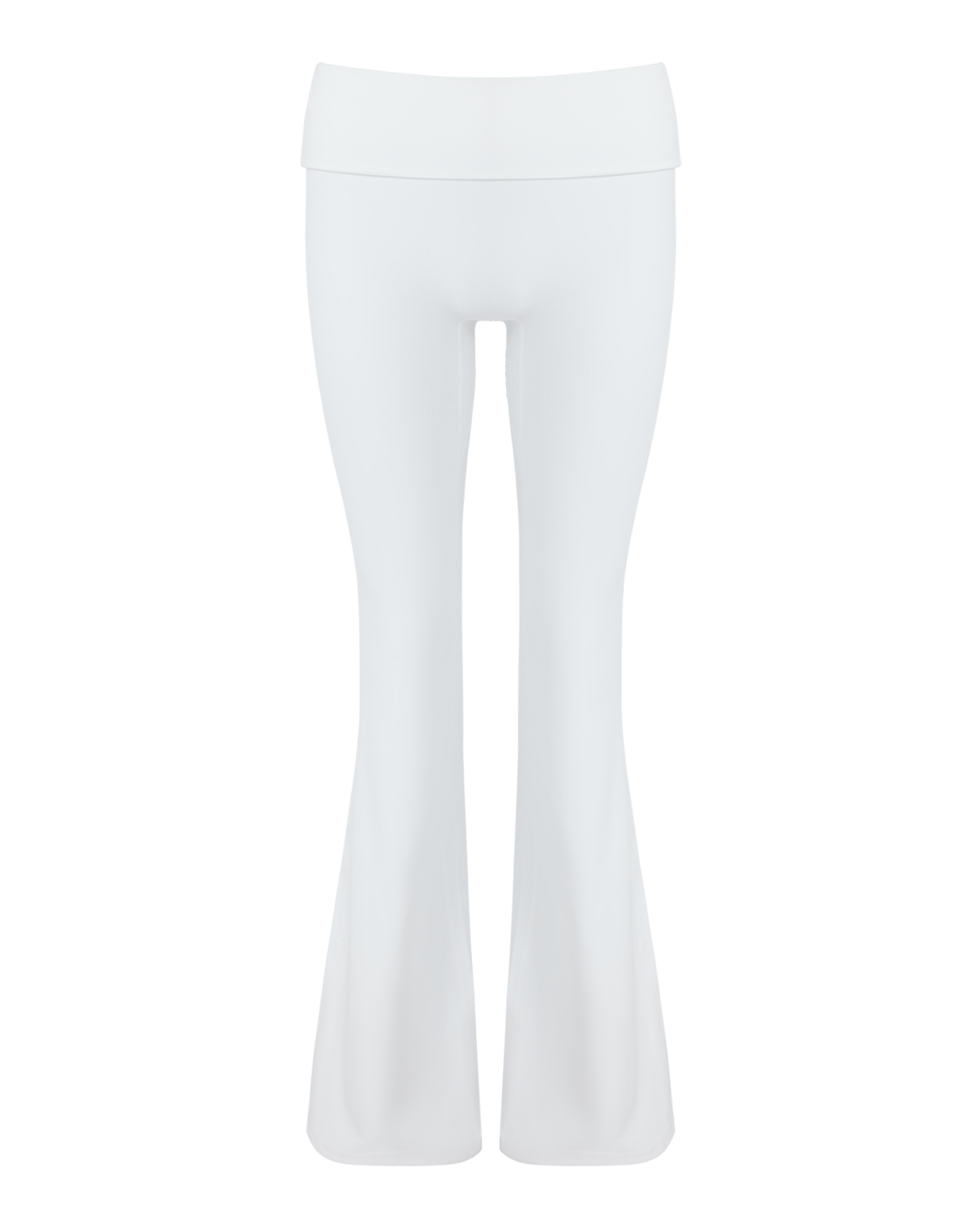 Form Invisible Scrunch Flare Fold Over Leggings | White