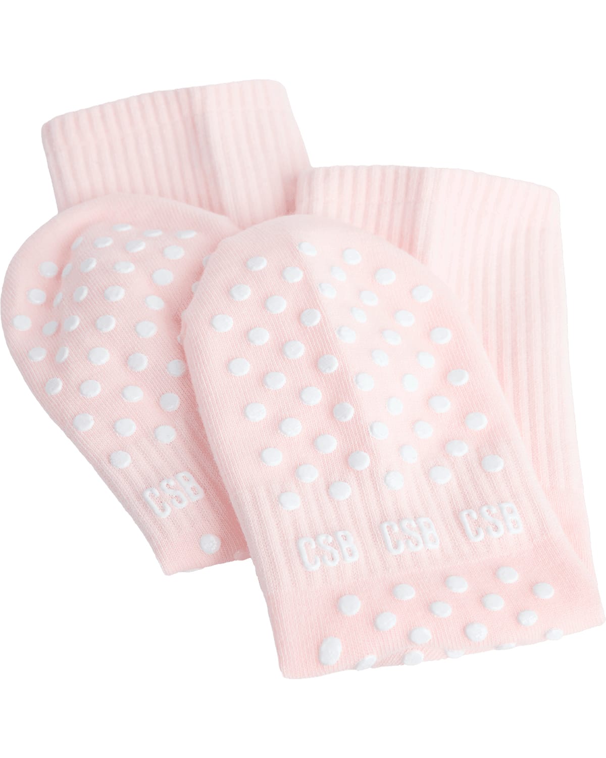 2PK Pilates Grip Socks | Butter / Baby Pink