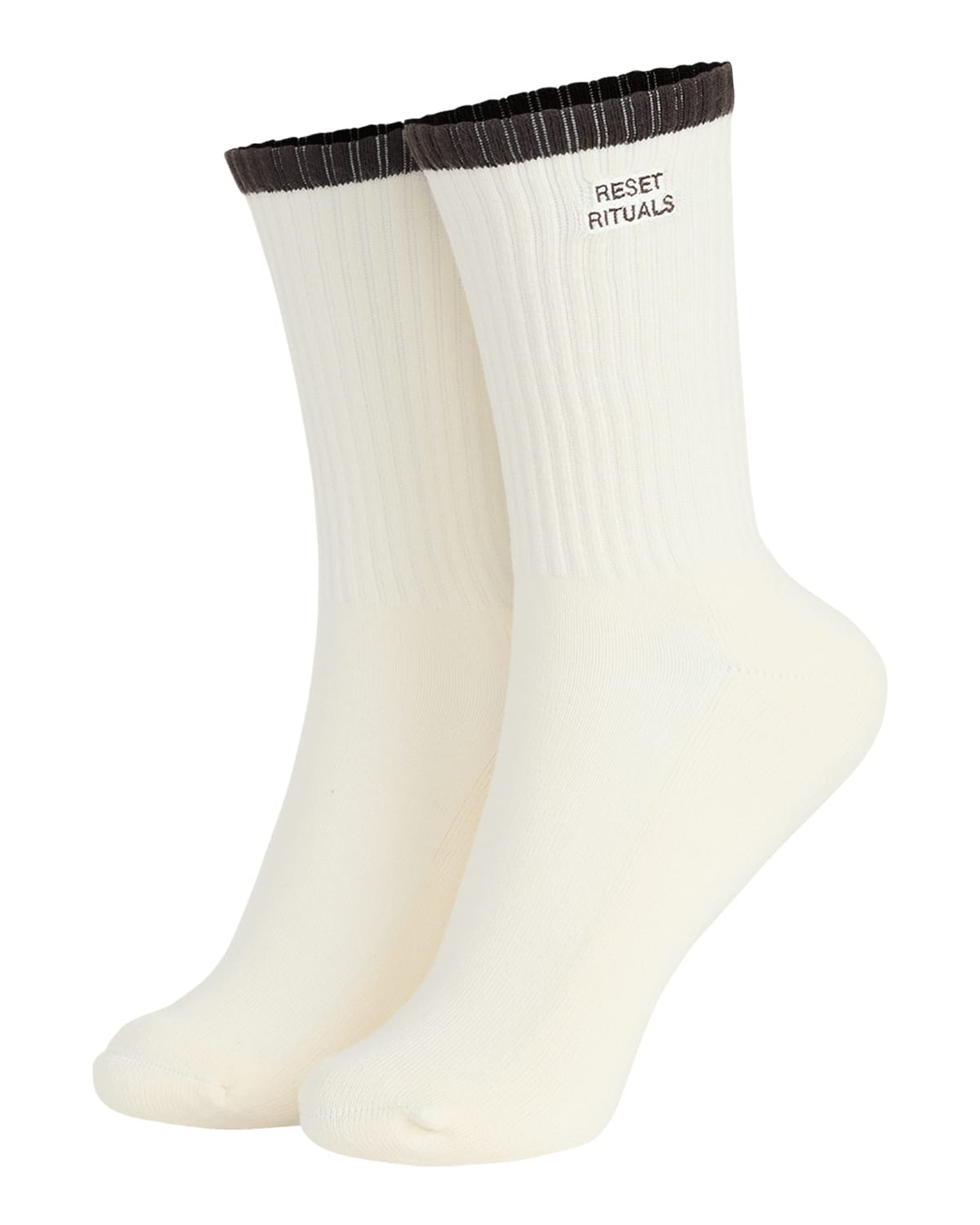 Reset Rituals Crew Socks 2PK | Cream