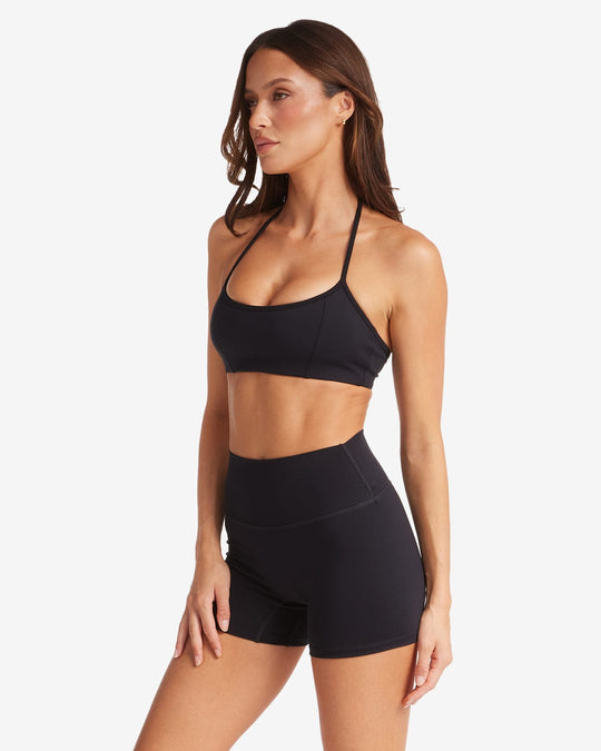 IM Serenity Contour Halter Crop | Black