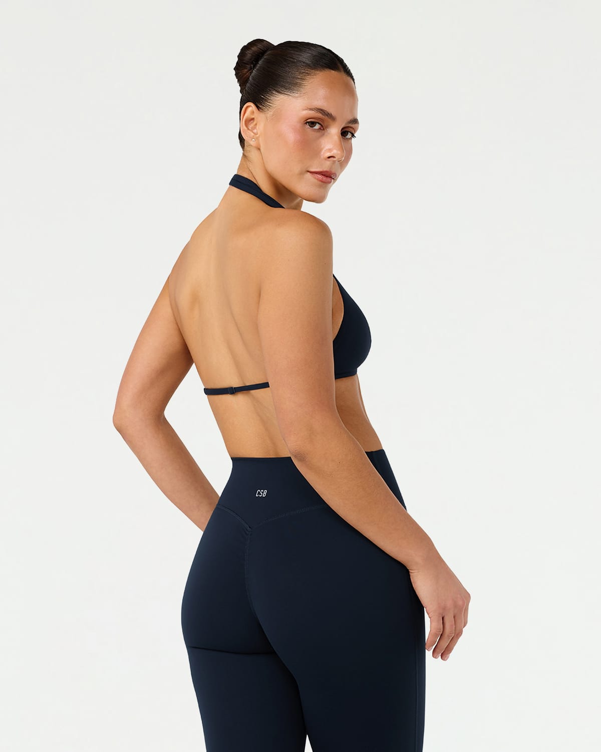 Form Triangle Halter Crop | Deep Navy