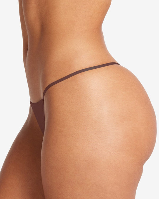 Seamless T-String Thong | Chocolate