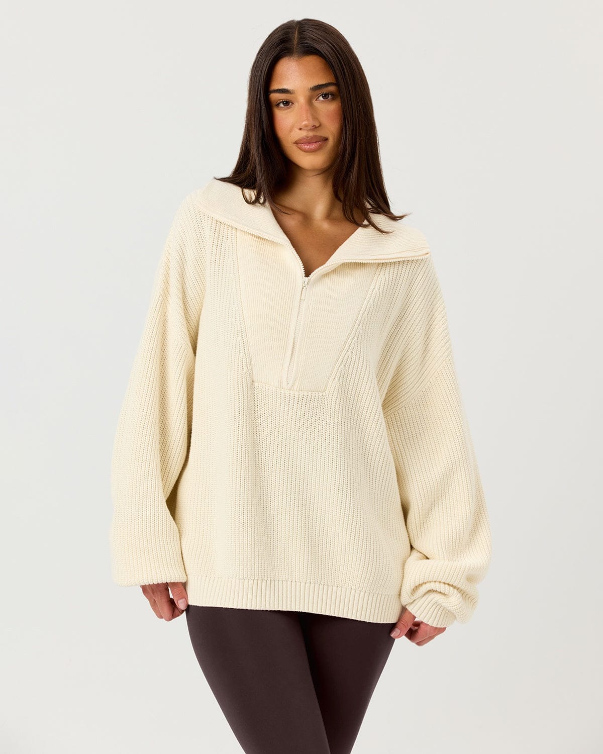 Oversized Knit Sweater | Milk