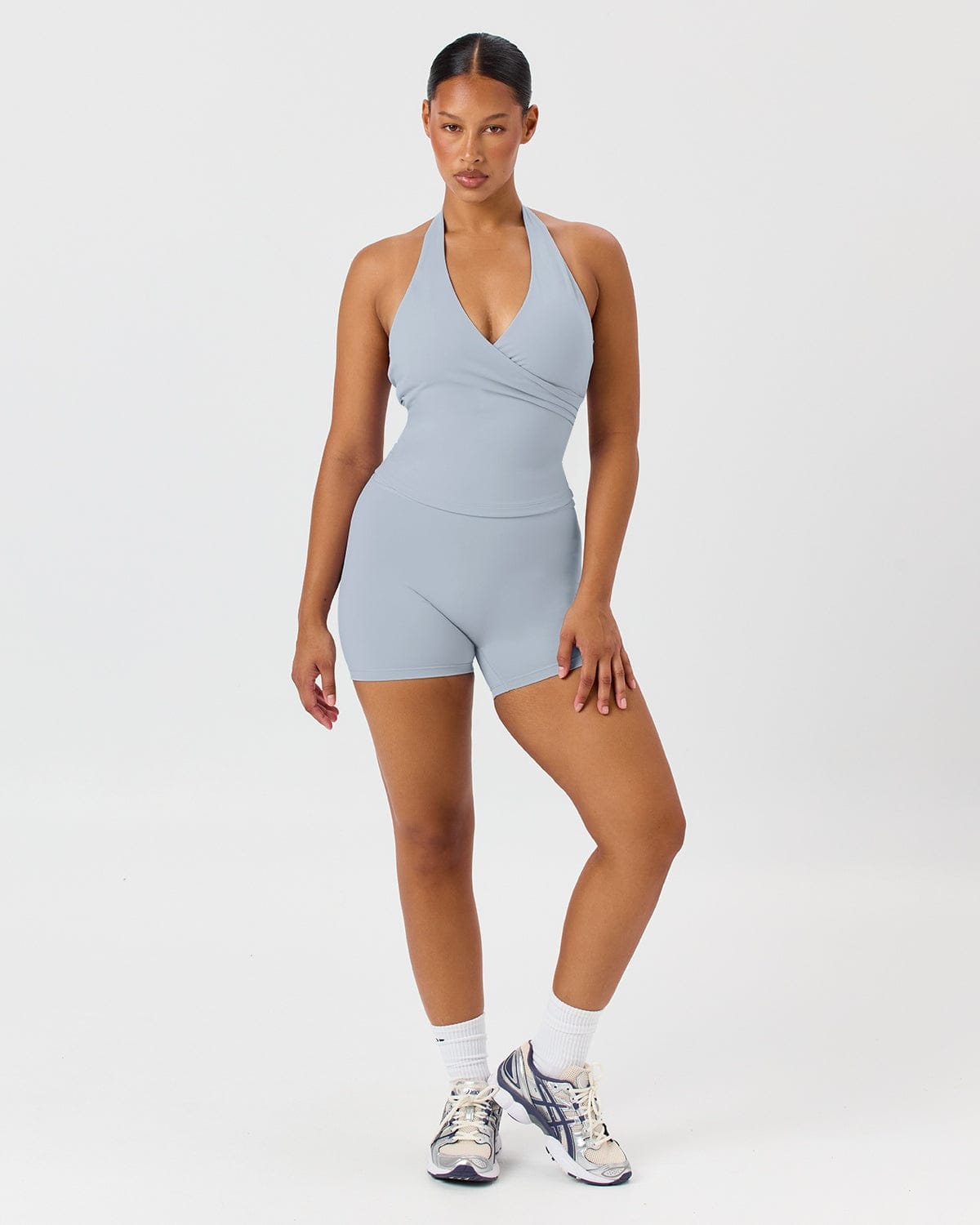 Form Invisible Scrunch Shorts 5" | Dusty Blue