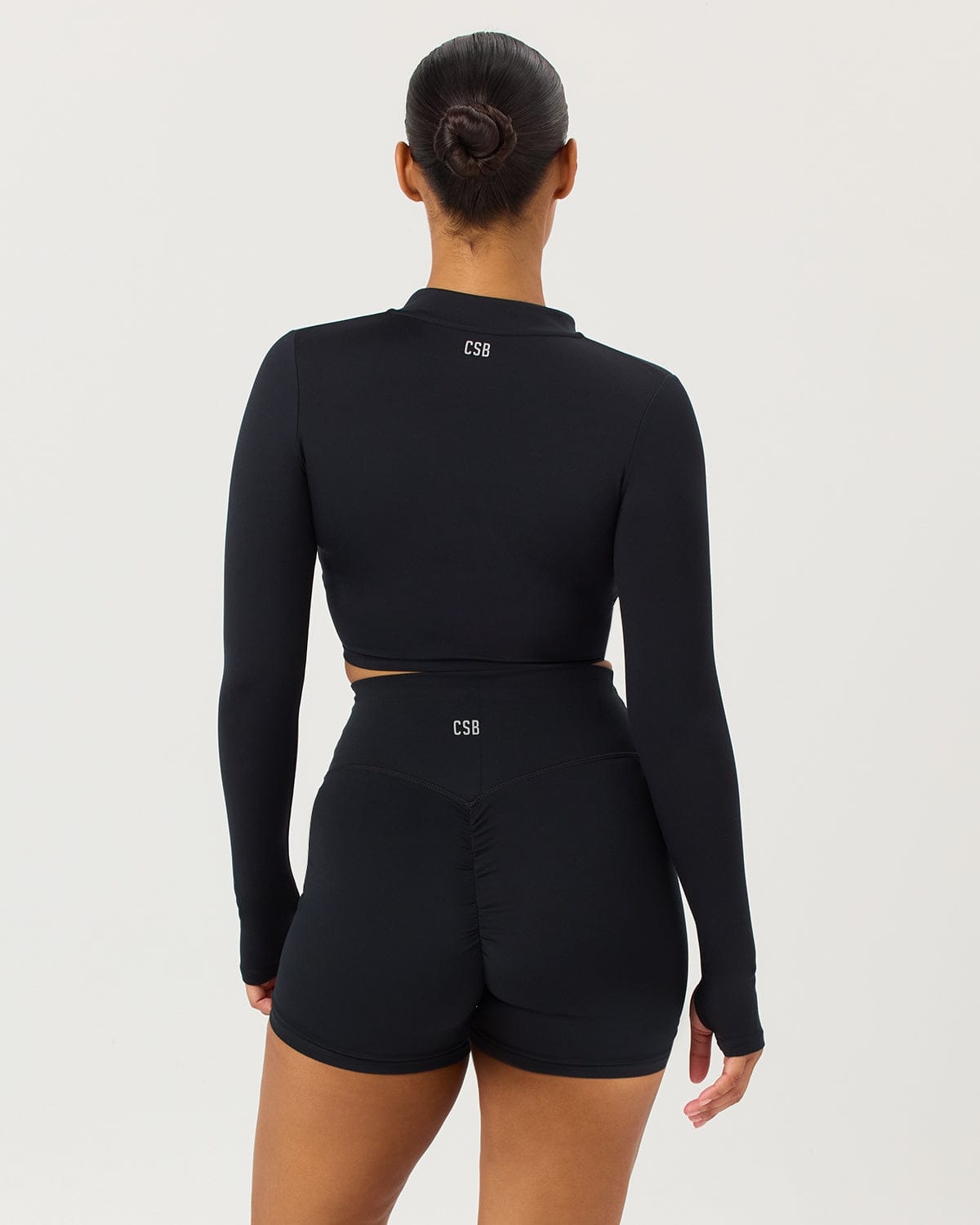 Serenity Cropped Zip Jacket | Black