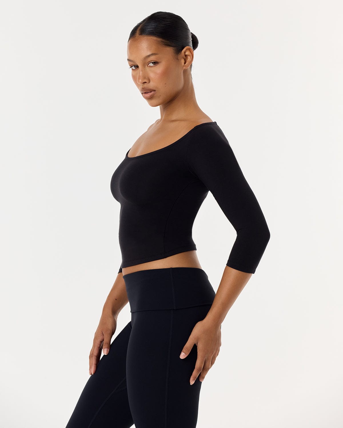 3/4 Sleeve Top | Black
