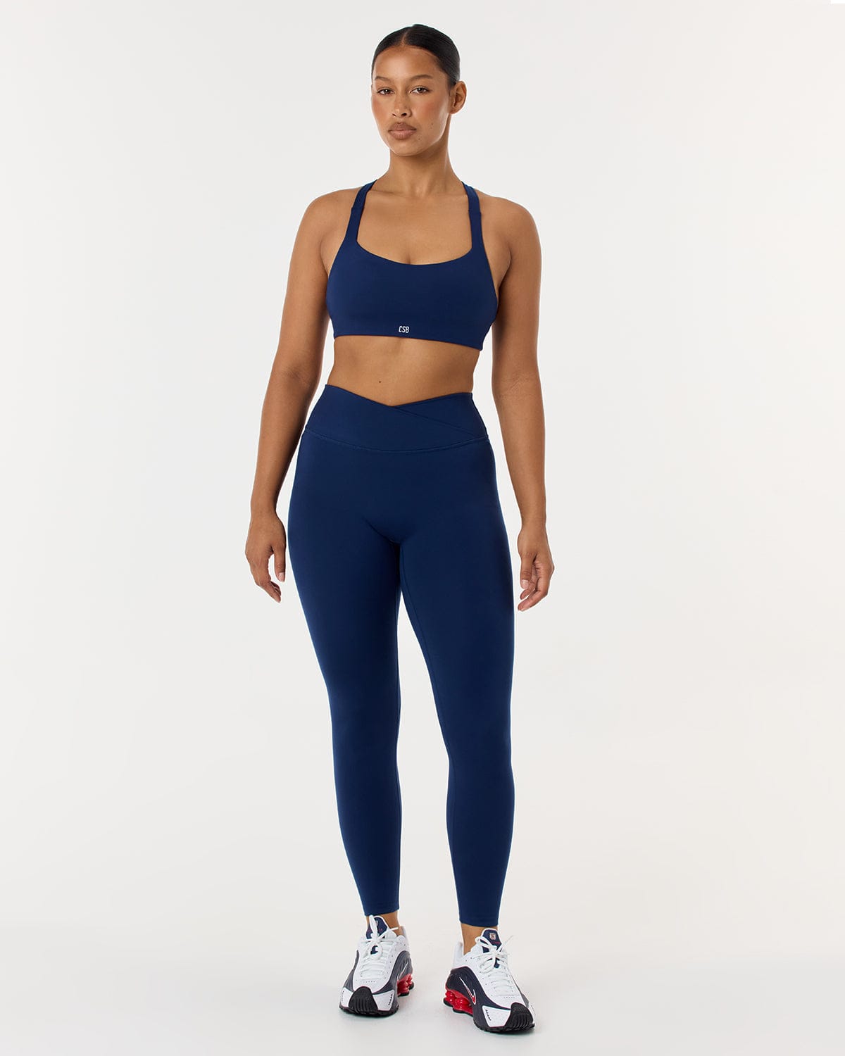 Serenity Crossover Leggings | Navy