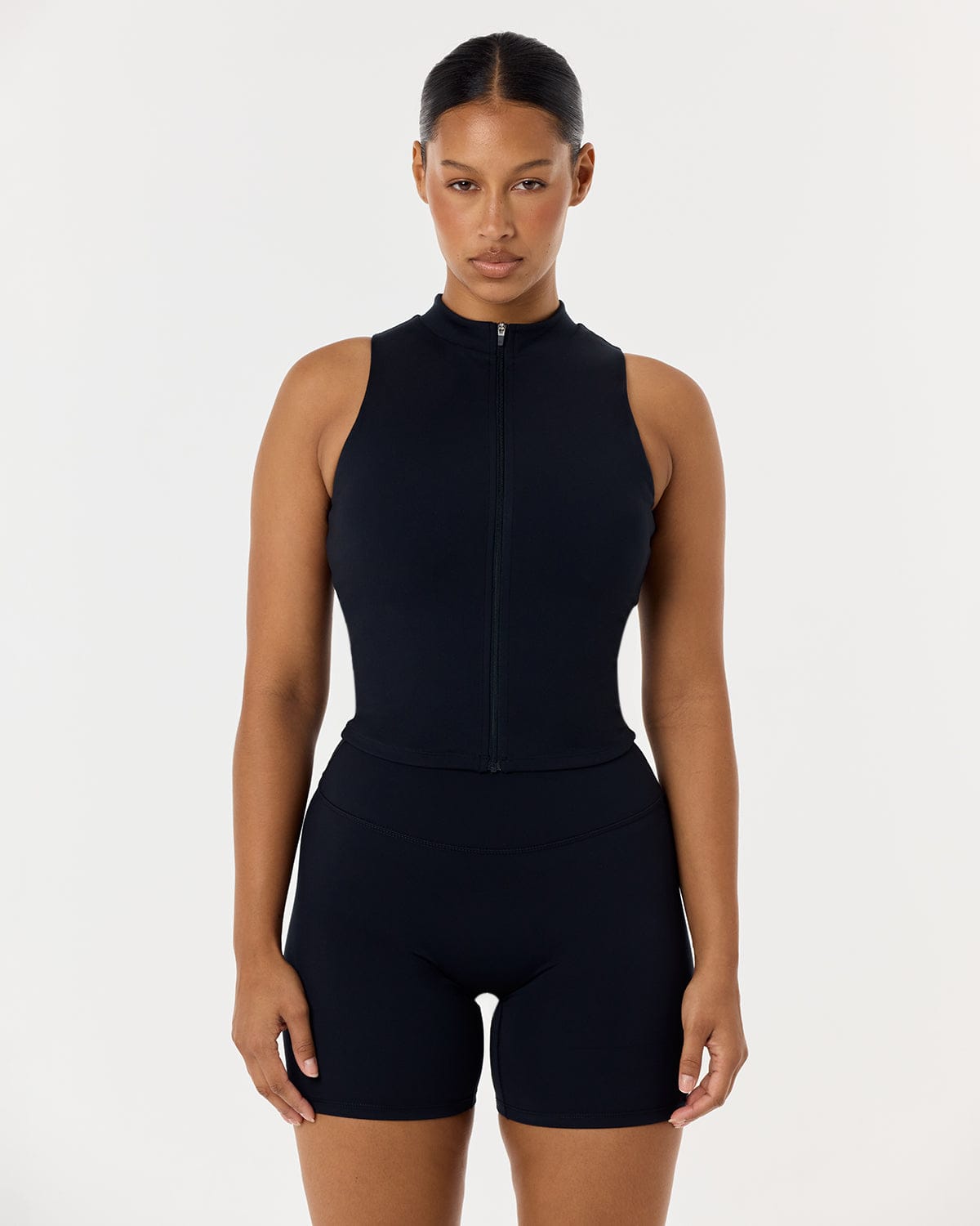Serenity Active Zip Tank | Black