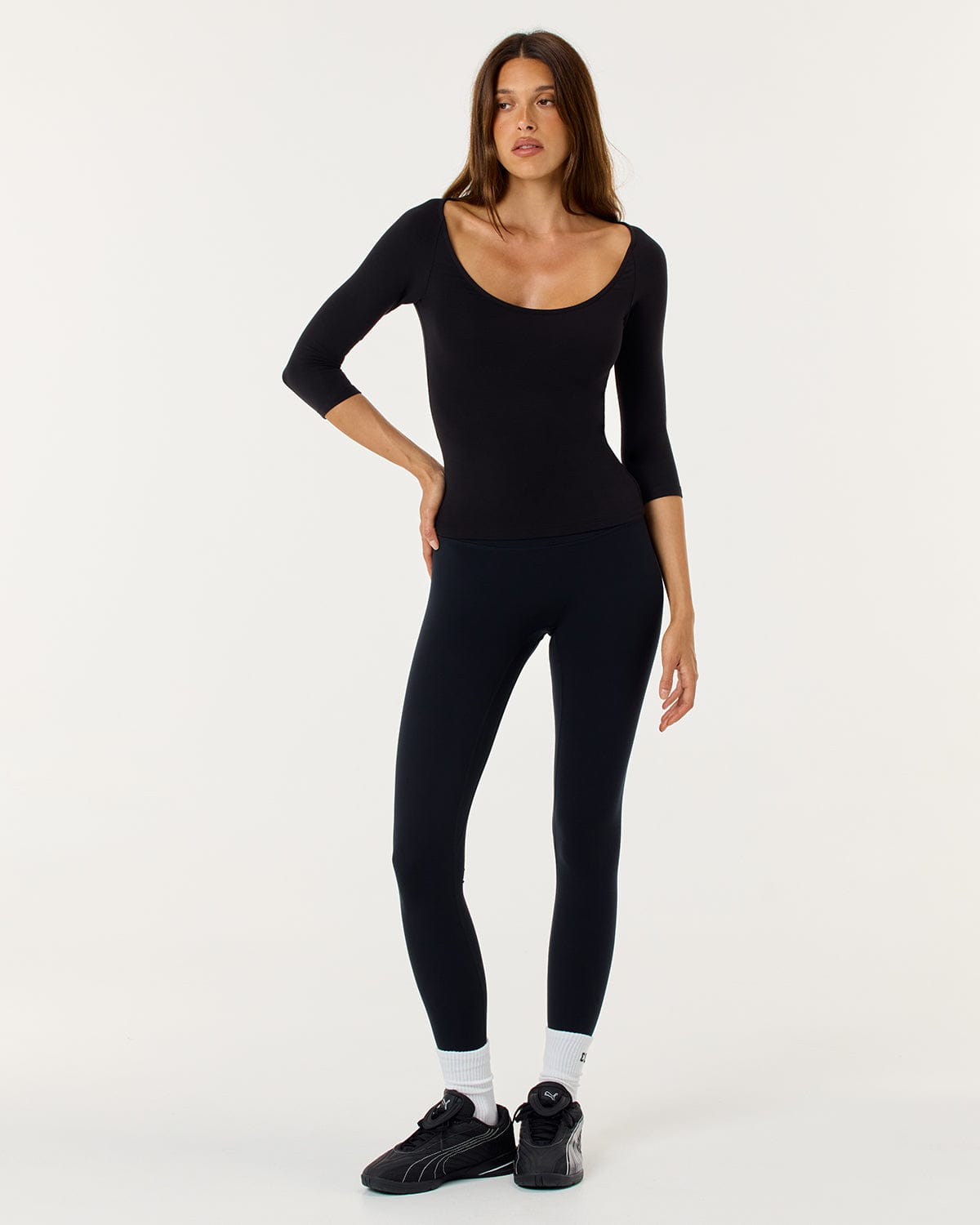 Serenity Invisible Scrunch Leggings | Black