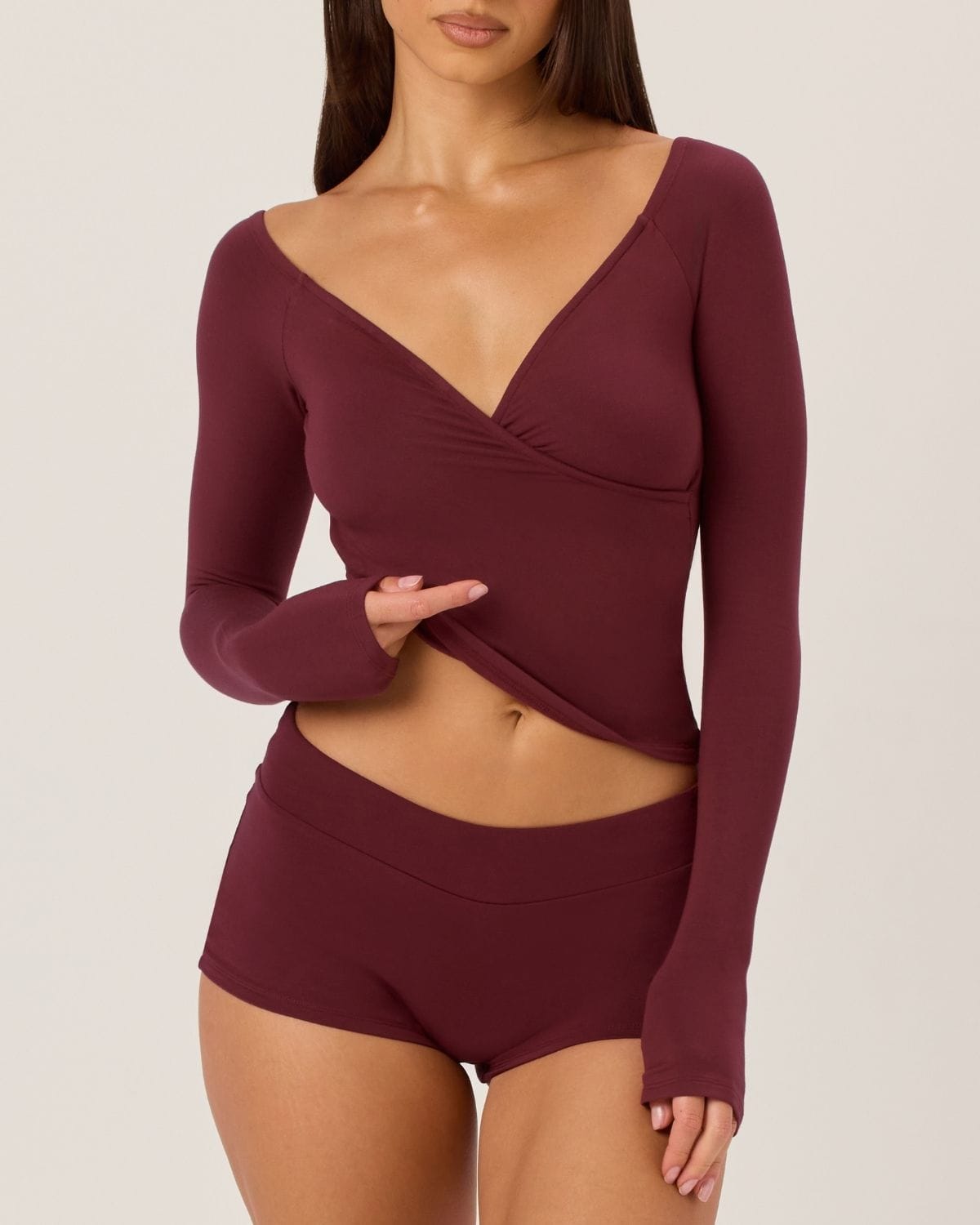 Boy Leg Shorts | Burgundy