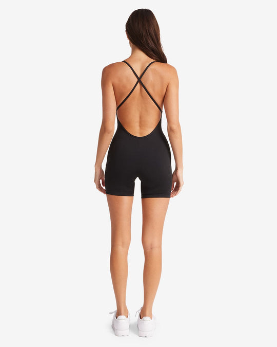 Activluxe Open Back Playsuit | Black