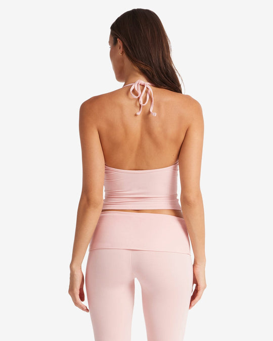 IM Halter Tie Tank | Blush