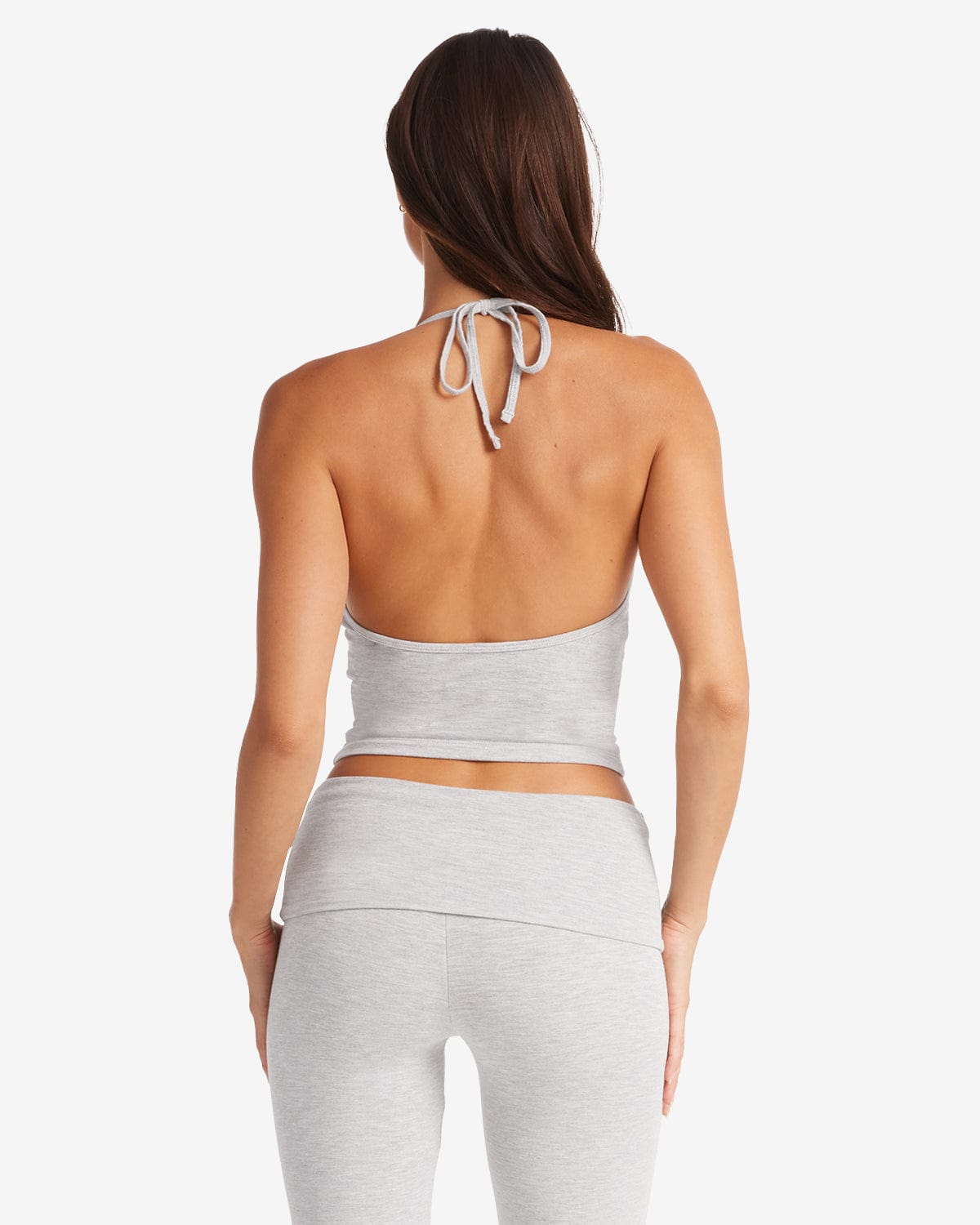 Halter Tie Tank | Light Grey