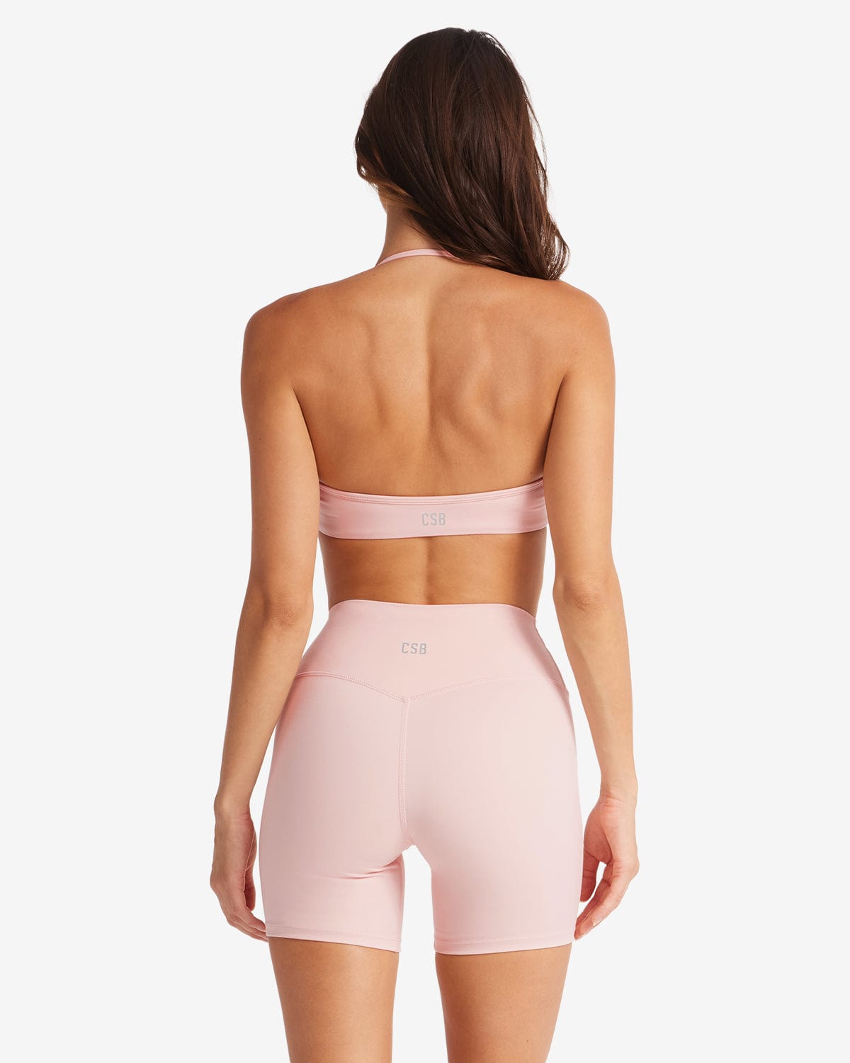 Serenity Contour Halter Crop | Blush