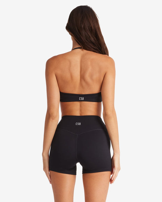 IM Serenity Contour Halter Crop | Black