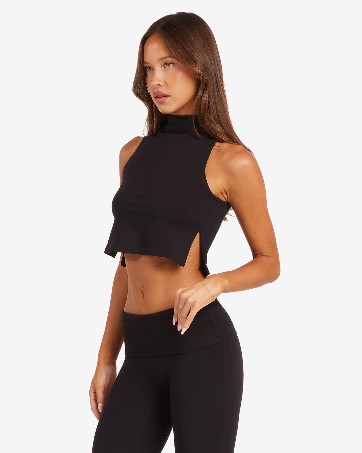 Turtle Neck Tank | Black