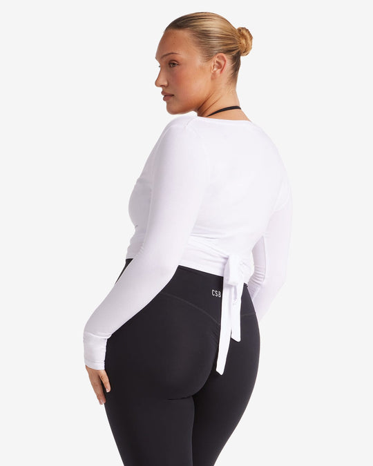 IM Ballet Wrap Top | White