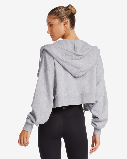 Cropped Boyfriend Zip Hoodie | Soul Marl