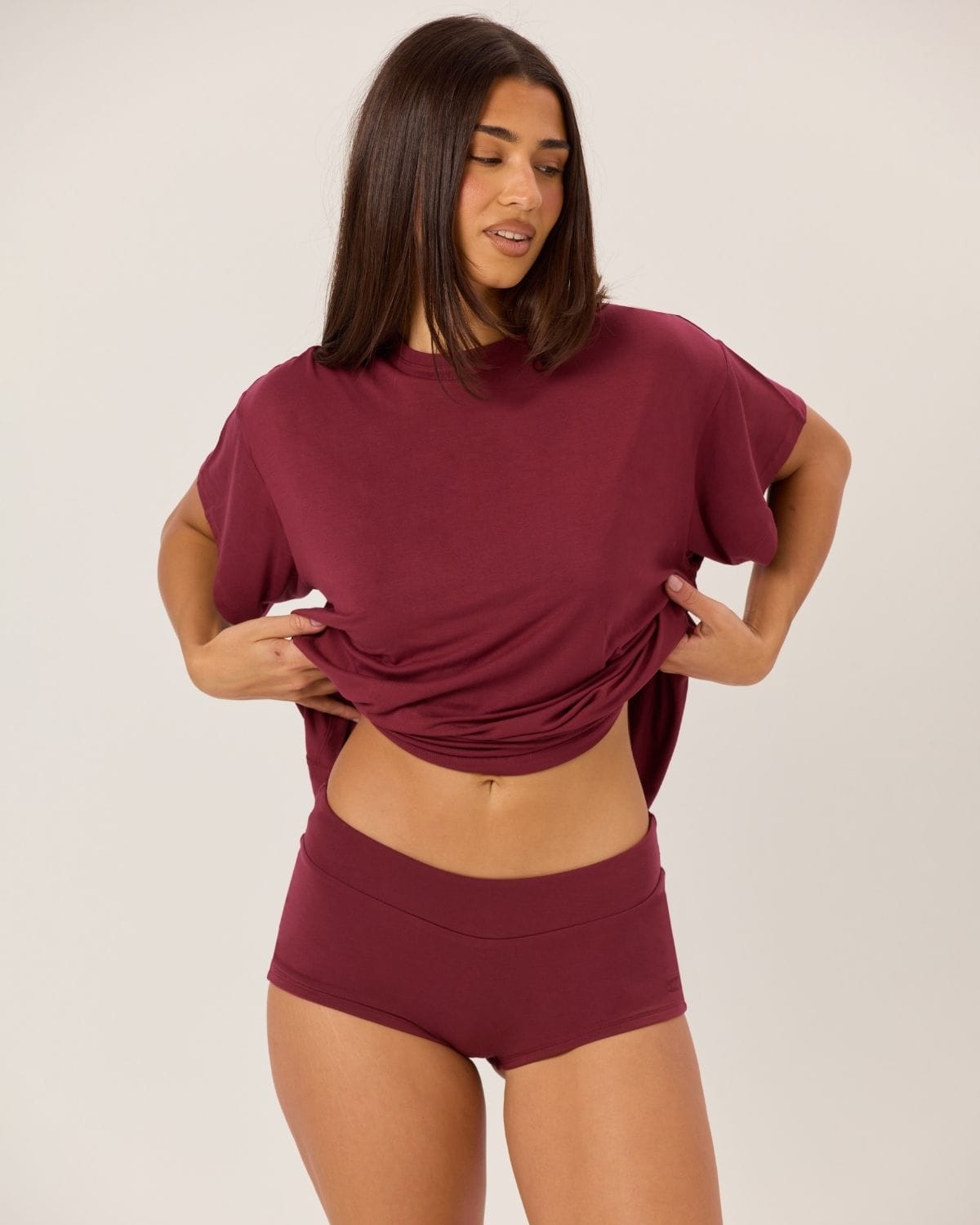 Oversized Sleep Tee | Burgundy