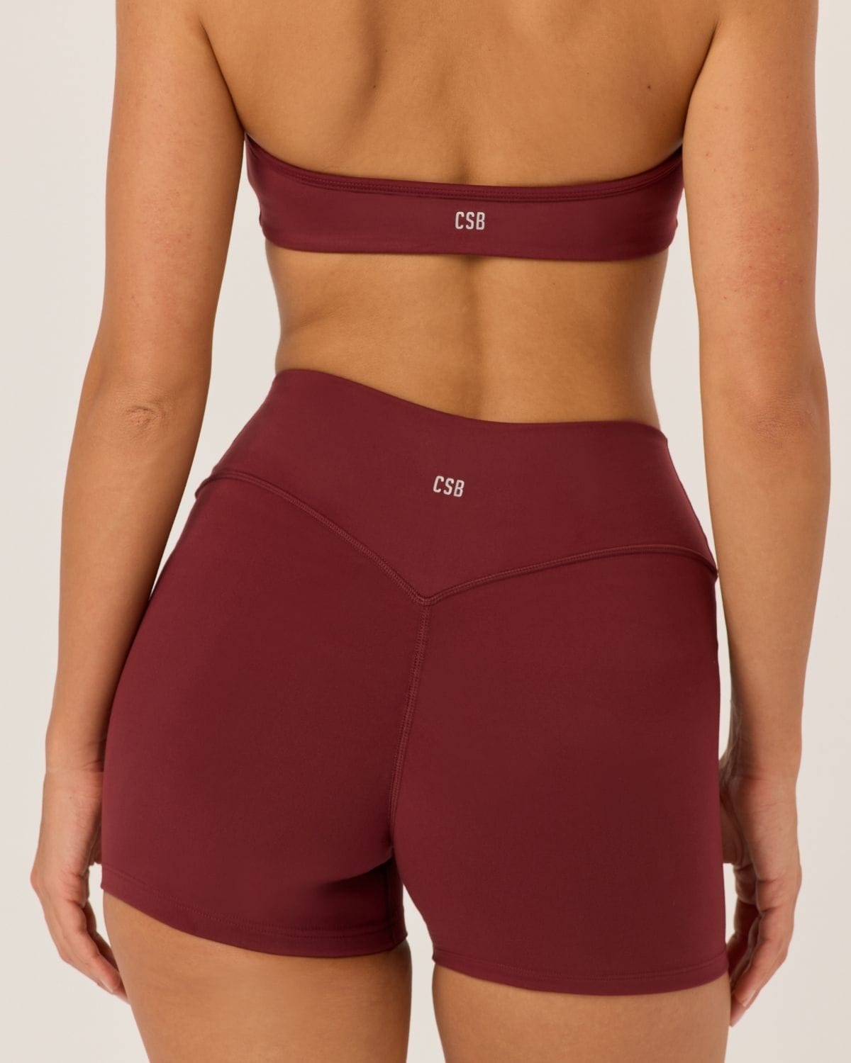 Serenity Invisible Scrunch Shorts 4" | Burgundy