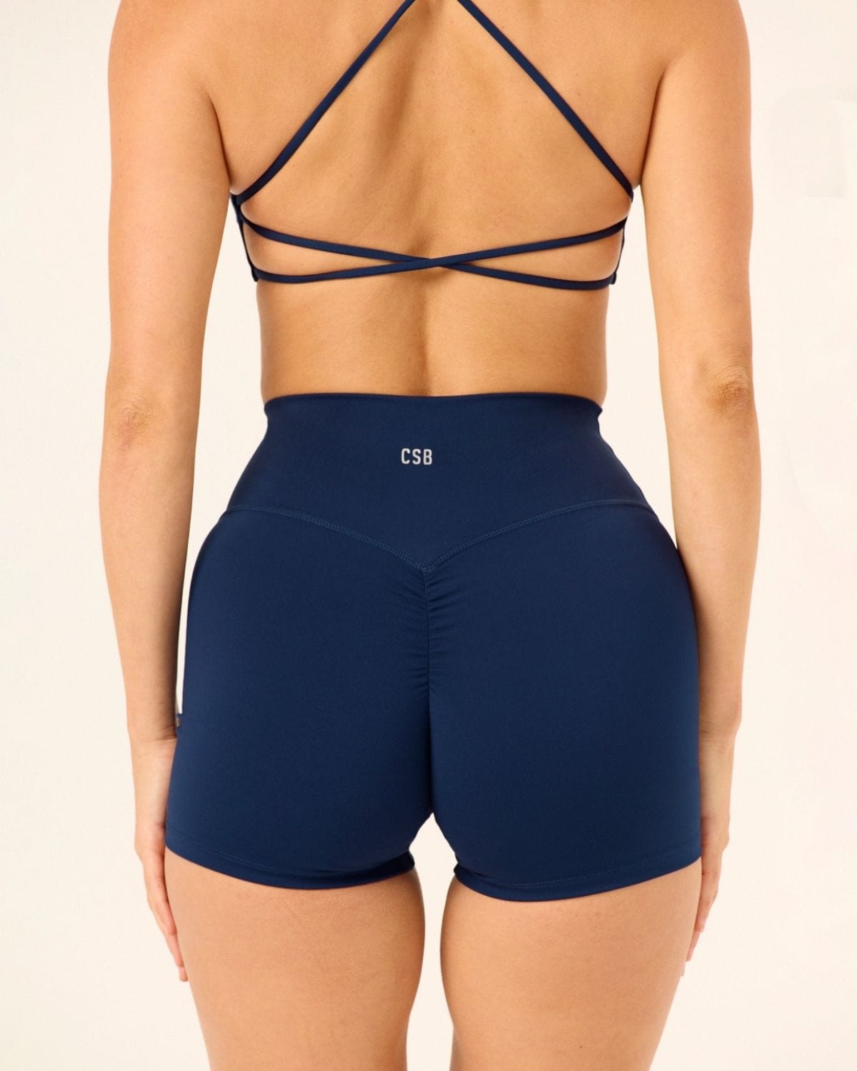 Serenity Scrunch Shorts 4" | Navy