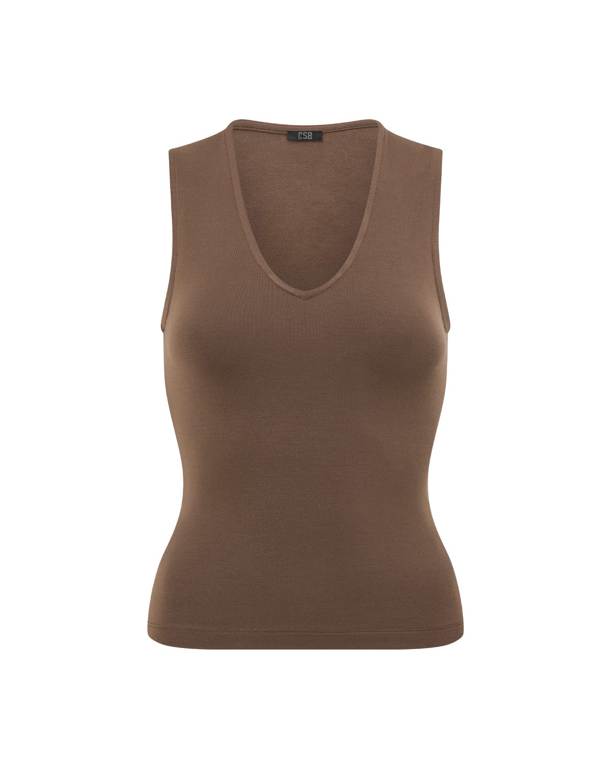 Jersey V Neck Tank | Cocoa