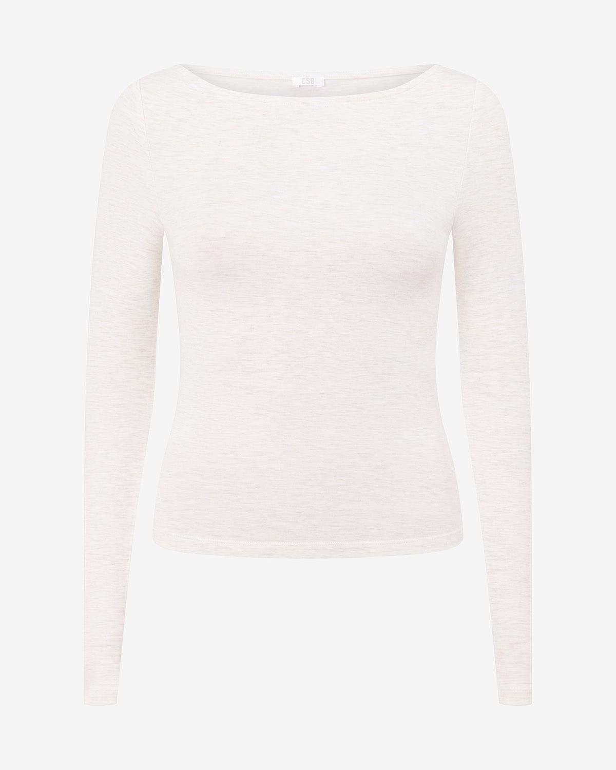 Boat Neck Long Sleeve Top | Oat